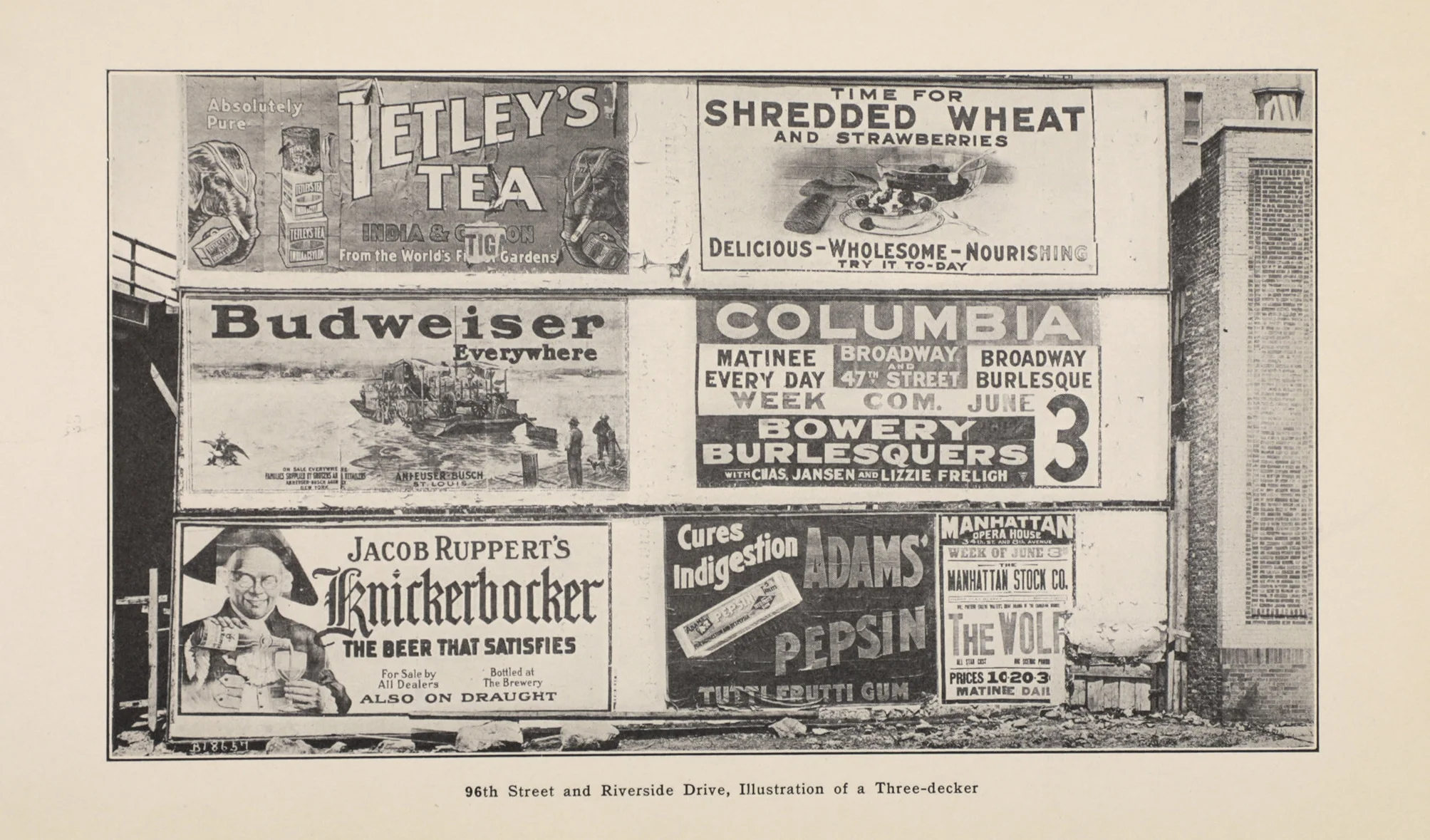 Typical Conditions. Illustration from "A Report on An Investigation of Billboard Advertising in the City of New York," Office of the Commissioner of Accounts, Raymond Fosdick, page 37, 1914. Departmental Correspondence of Mayor Mitchel, 1914.