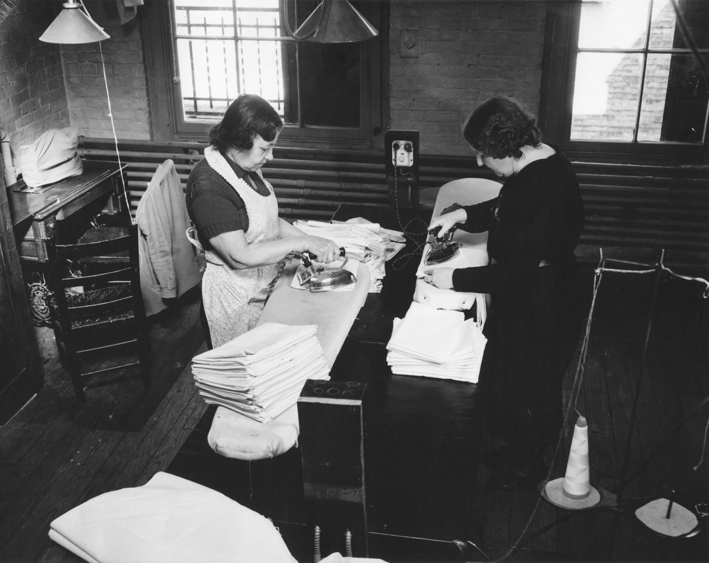 WPA Activities, Sewing Project (Ironers), Date: 1937. Photographer: Andrew Herman. WPA-FWP Collection, NYC Municipal Archives.
