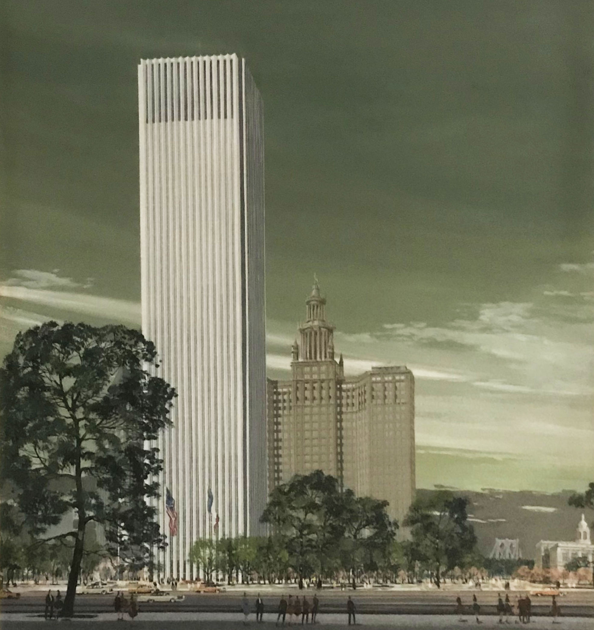 New York Civic Center plan, 1964. NYC Municipal Archives.