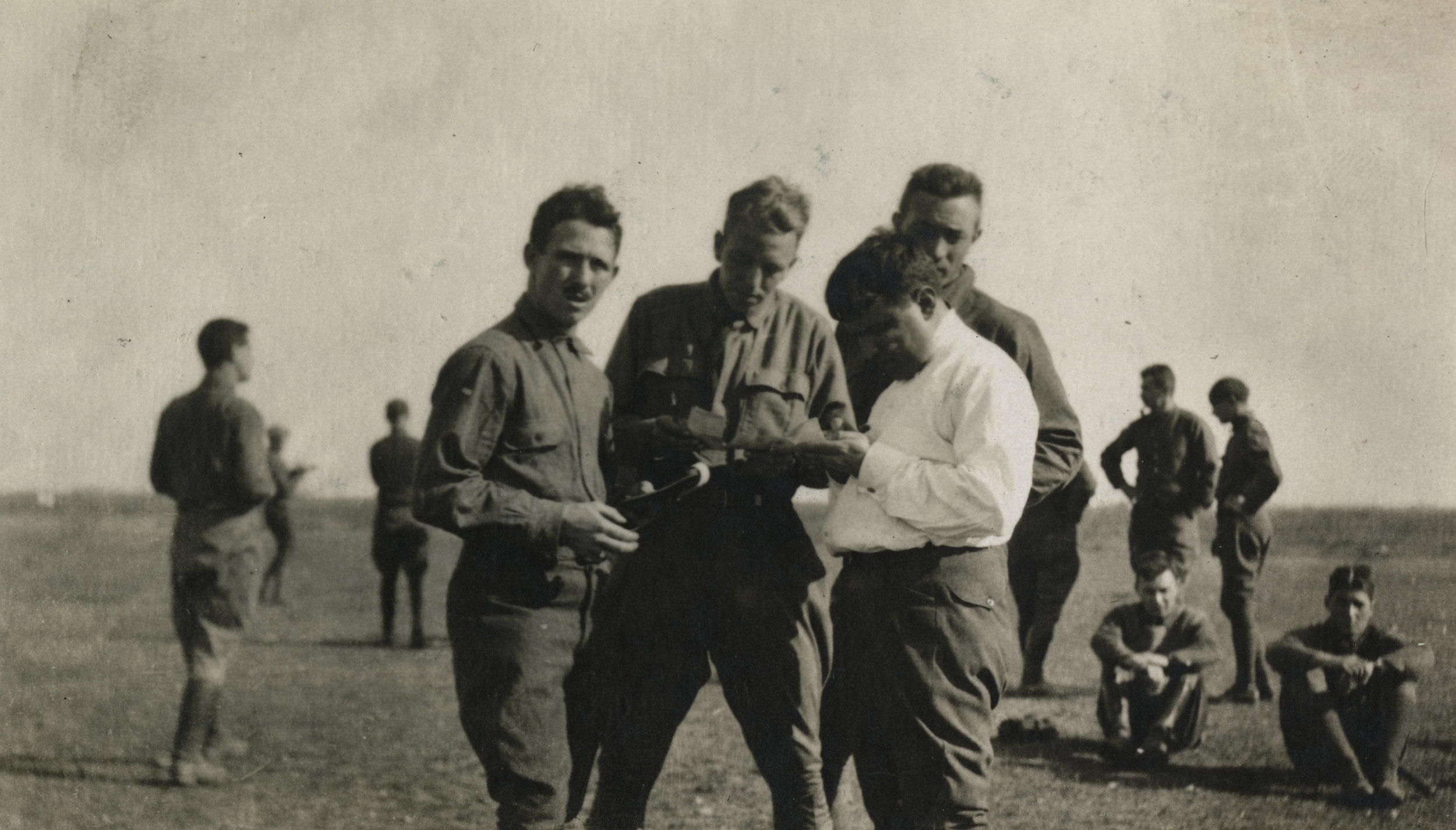 Mayor LaGuardia and fellow soldiers in Italy in 1918. LaGuardia was a major in the US Army Air Service on the Italian-Austrian front. Mayor LaGuardia Collection, NYC Municipal Archives.