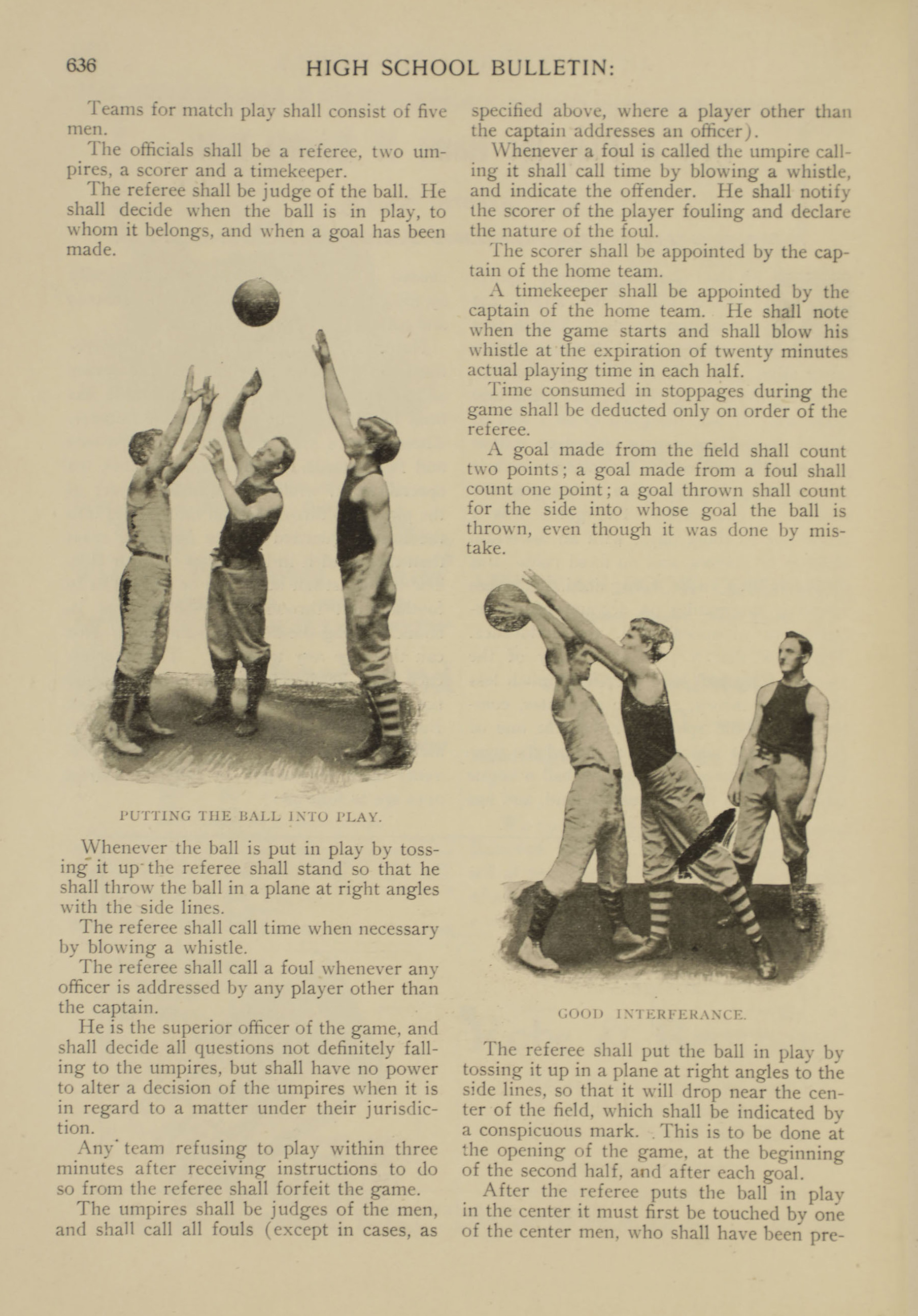  “How to Play the Game of Basket Ball.” Herbert Welch,  High School Bulletin , #46, Feb. 1900. Board of Education Collection, NYC Municipal Archives. 