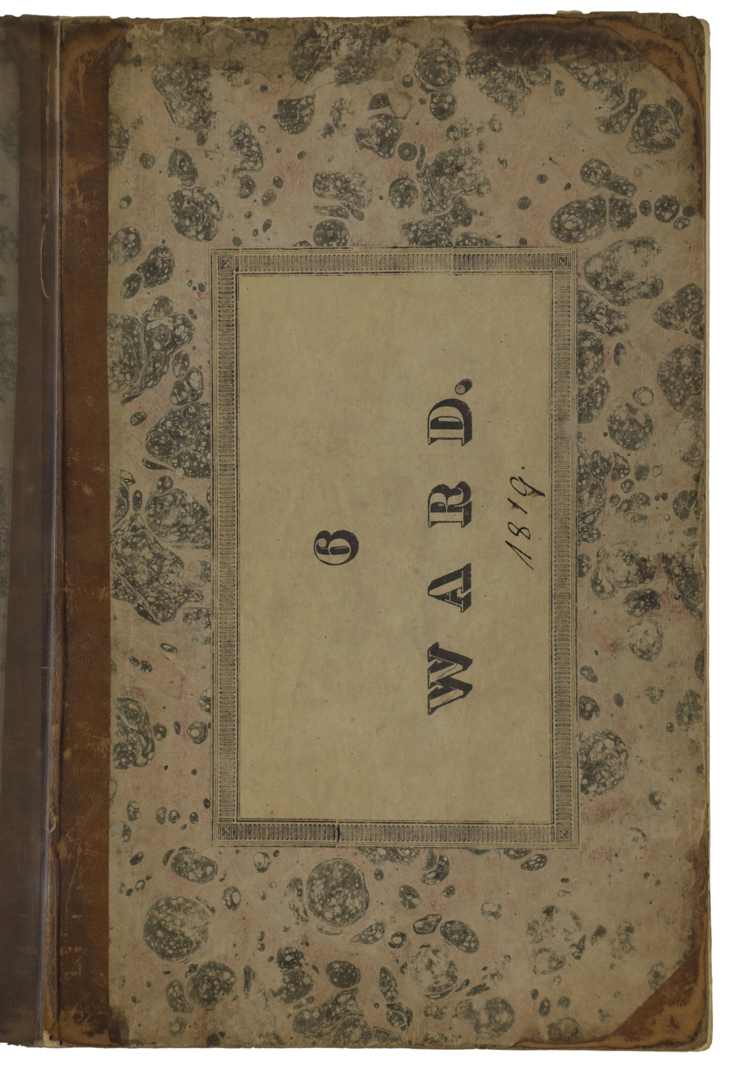 Cover of the 6th Ward Jury Census from 1819. NYC Municipal Archives.