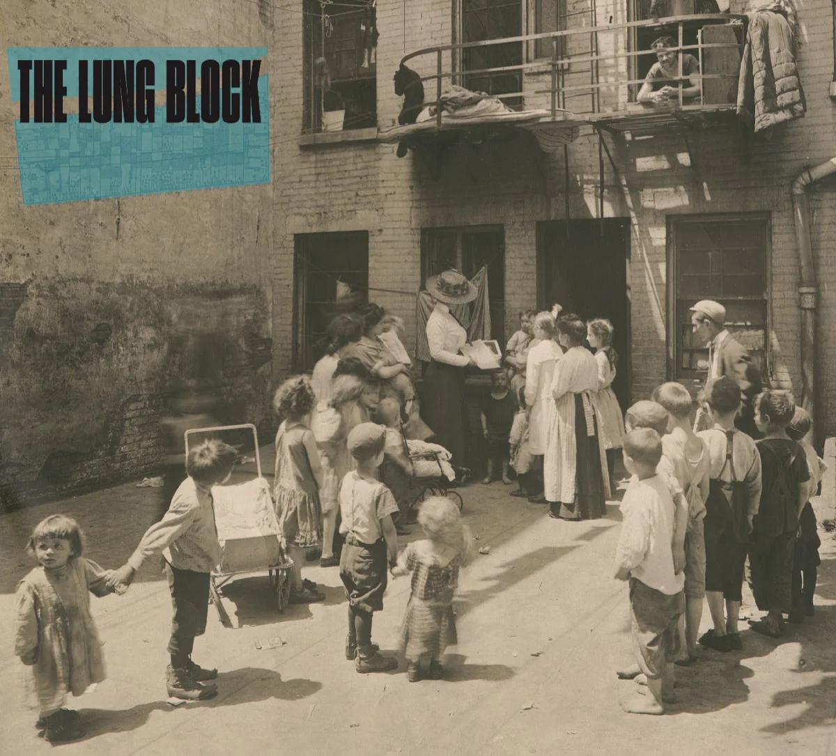 Visiting Nurse in tenement yard, Jessie Tarbox Beals, ca. 1912.