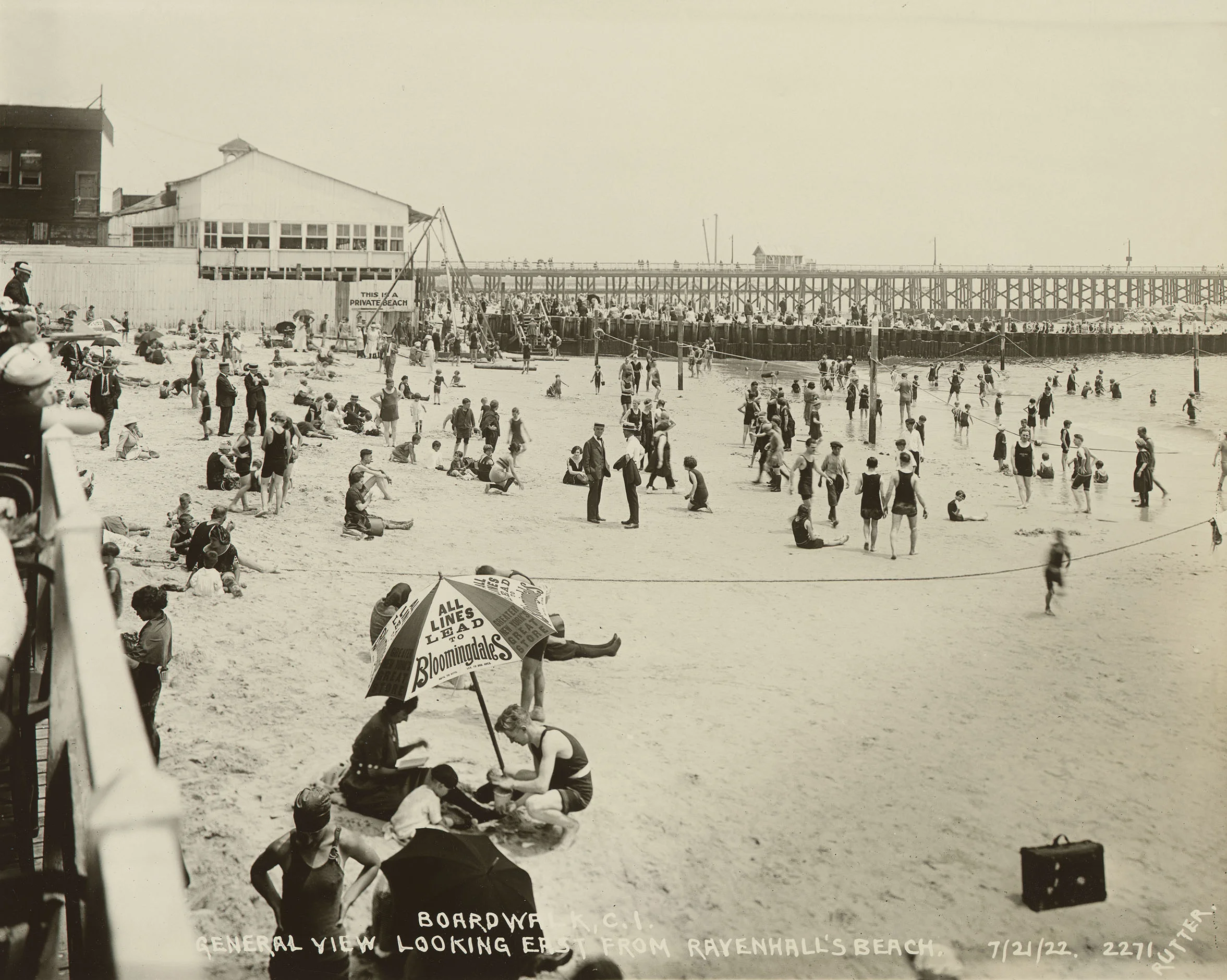 General view looking east from Ravenhall’s Beach, July 21, 1922. Photo by E.E. Rutter, Borough President Brooklyn Collection, NYC Municipal Archives.