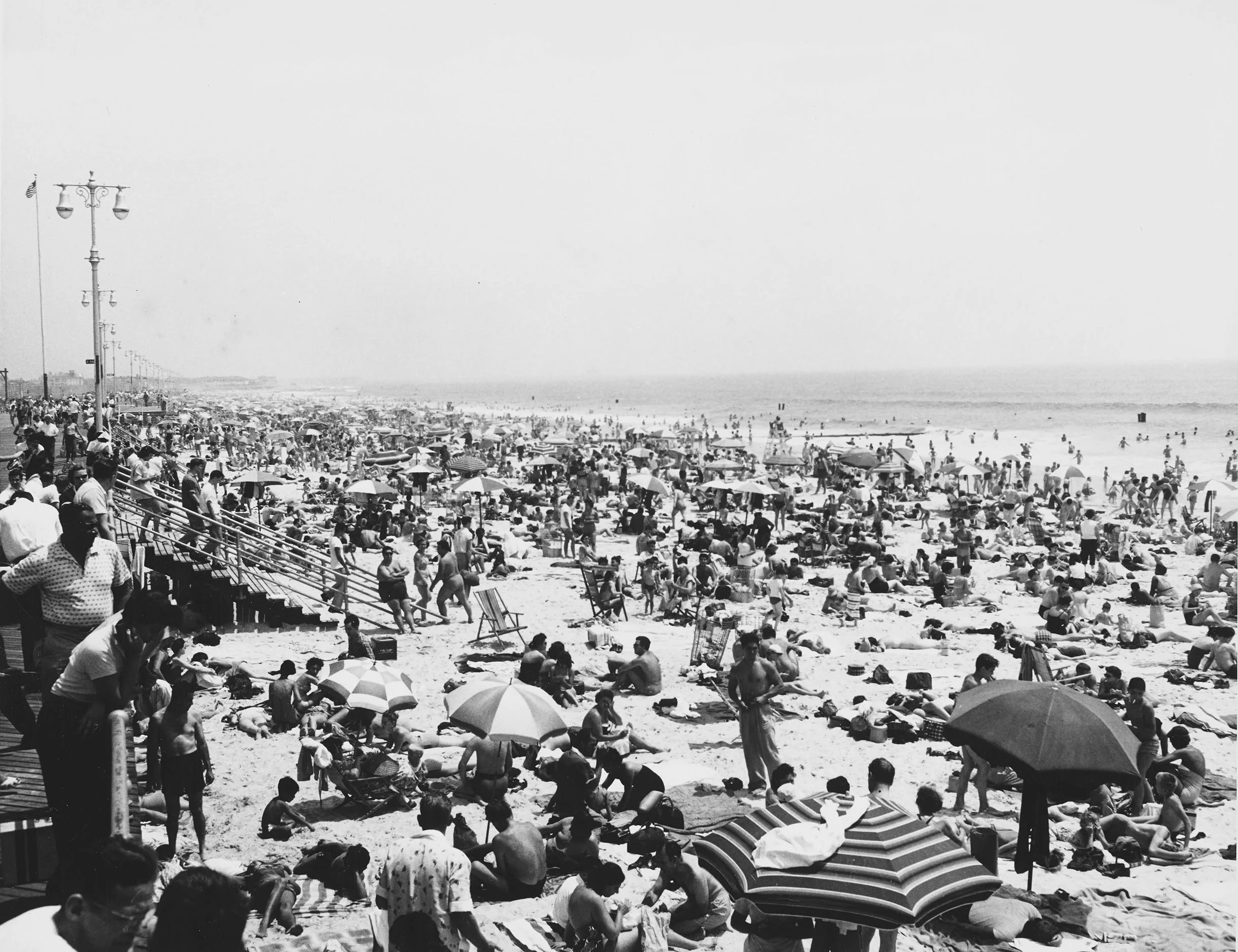 Coney Island Beach, Brooklyn: Typical mob scene, n.d. NYC Municipal Archives Collection.