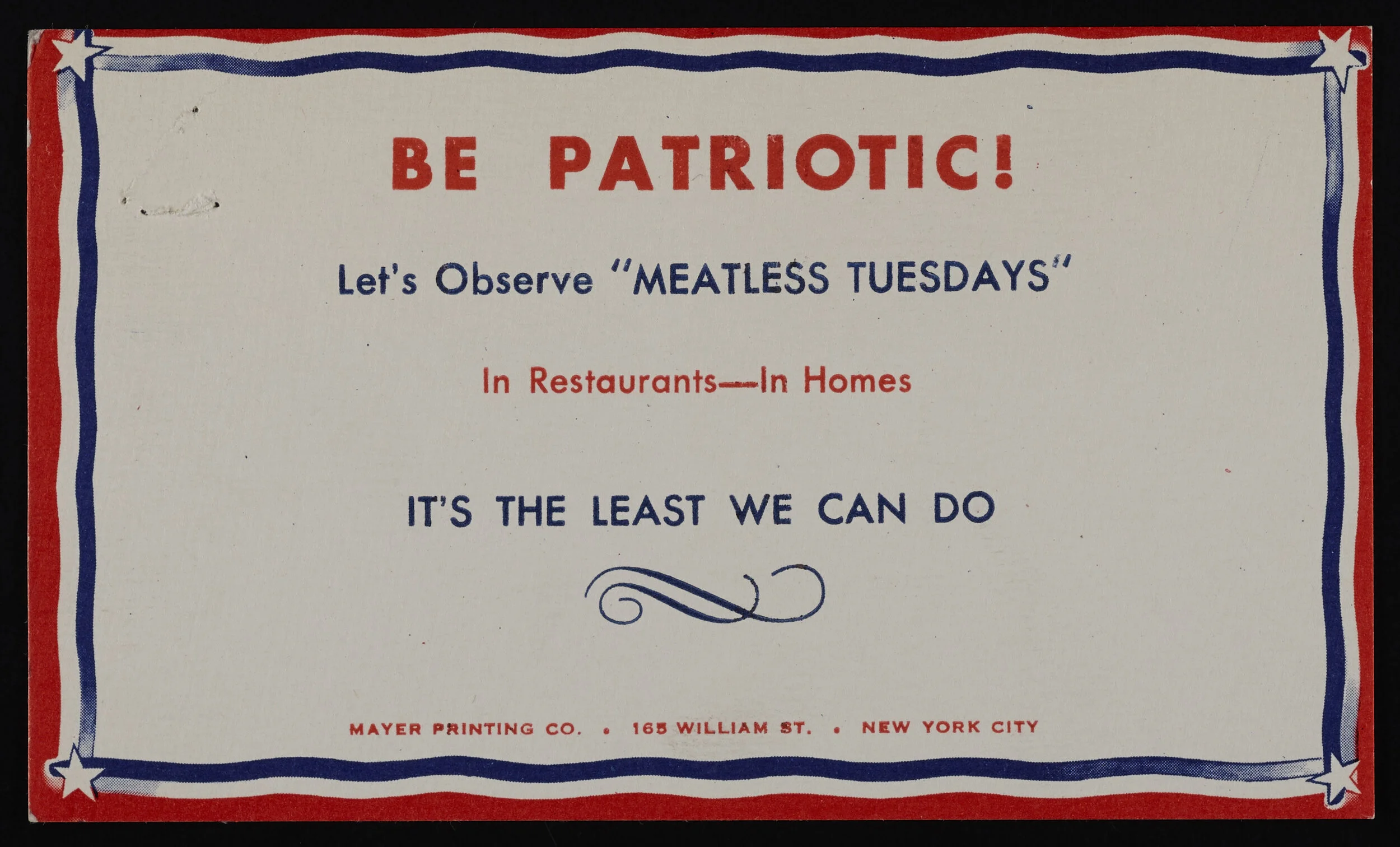 Meatless Tuesdays — NYC Department of Records & Information Services