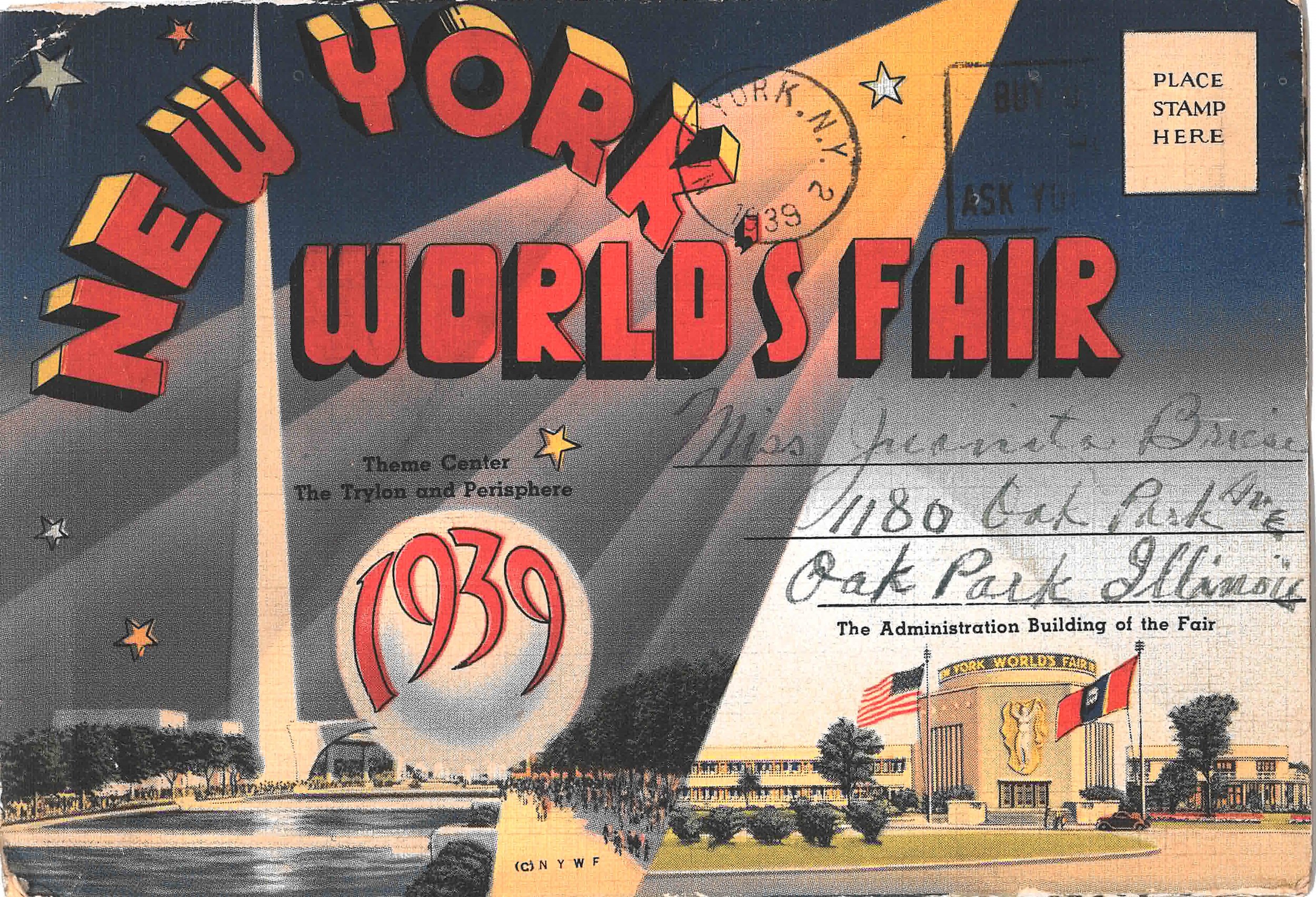Nice Italy For Your Leisure Travel Brochure 1939 New York Worlds Fair Hand Out 