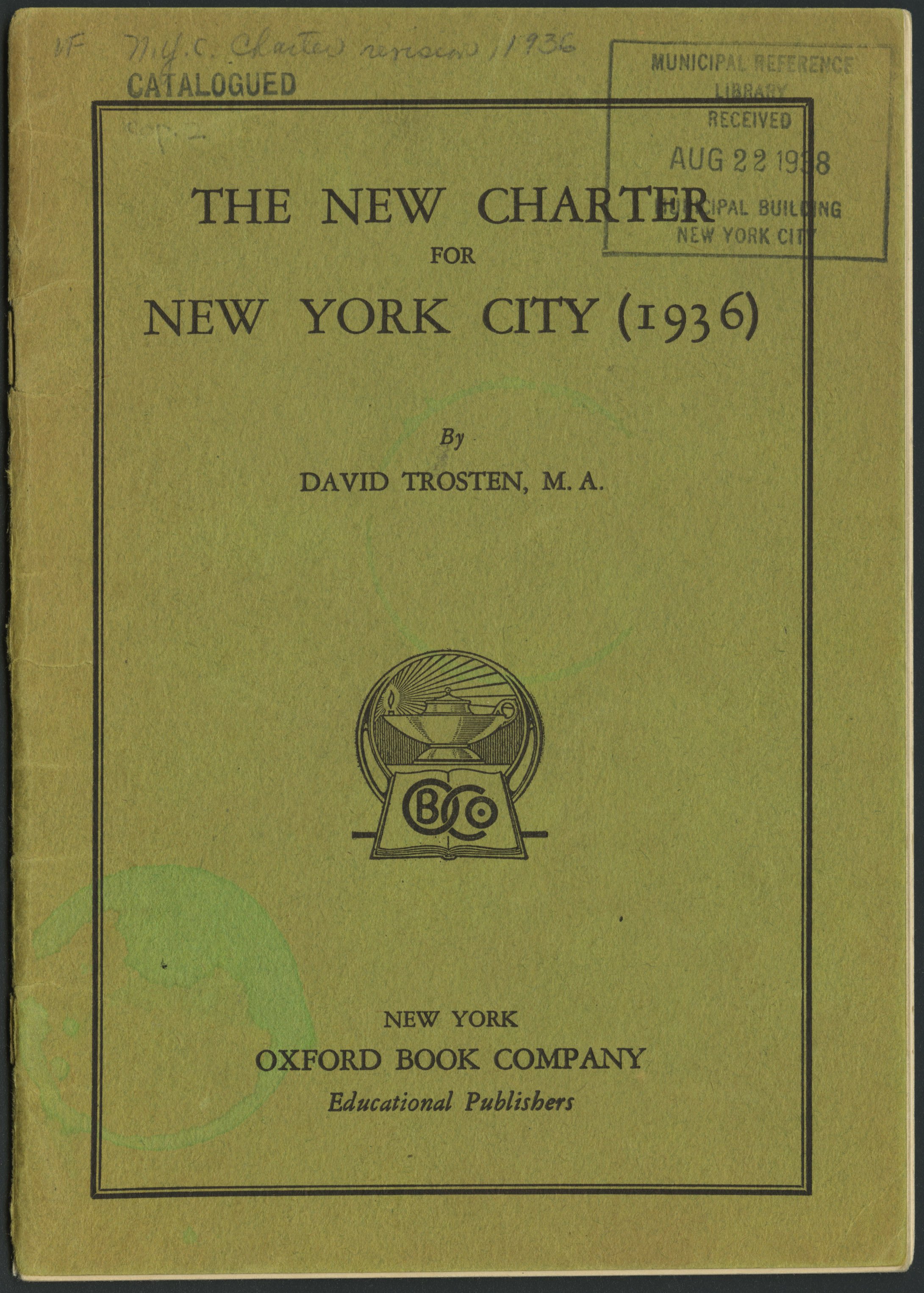 Charters in the Municipal Library — NYC Department of Records