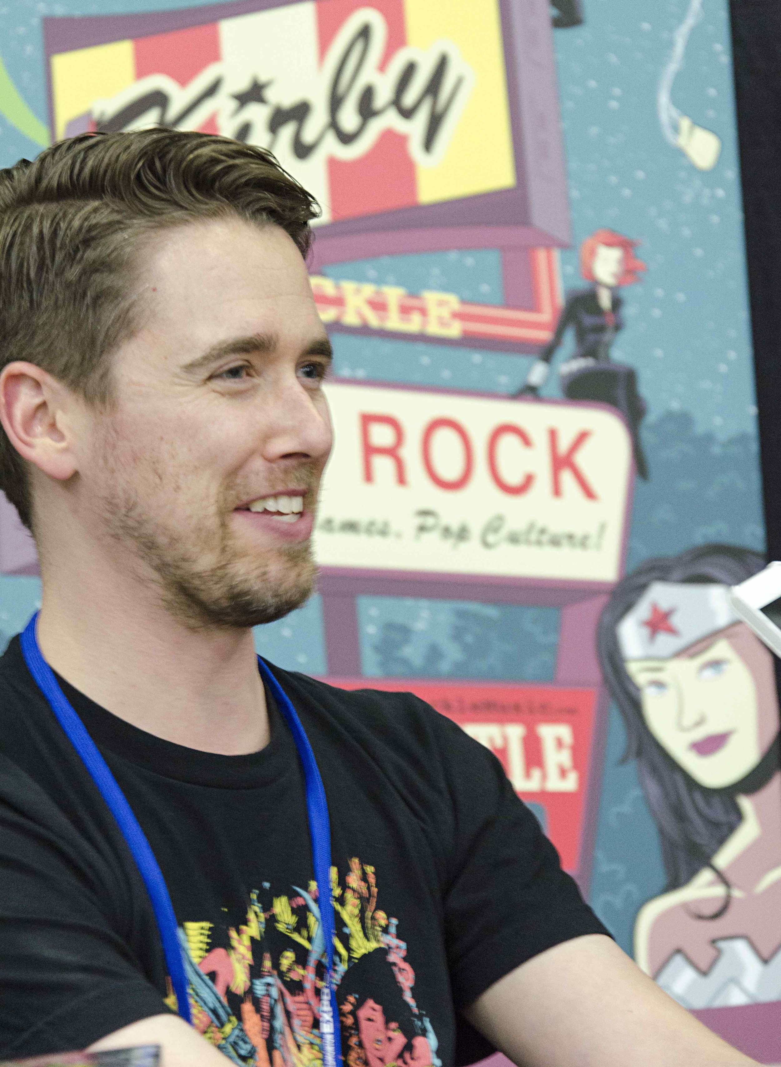 Kirby Krackle frontman, Kyle Stevens, at the 2014 Edmonton Expo