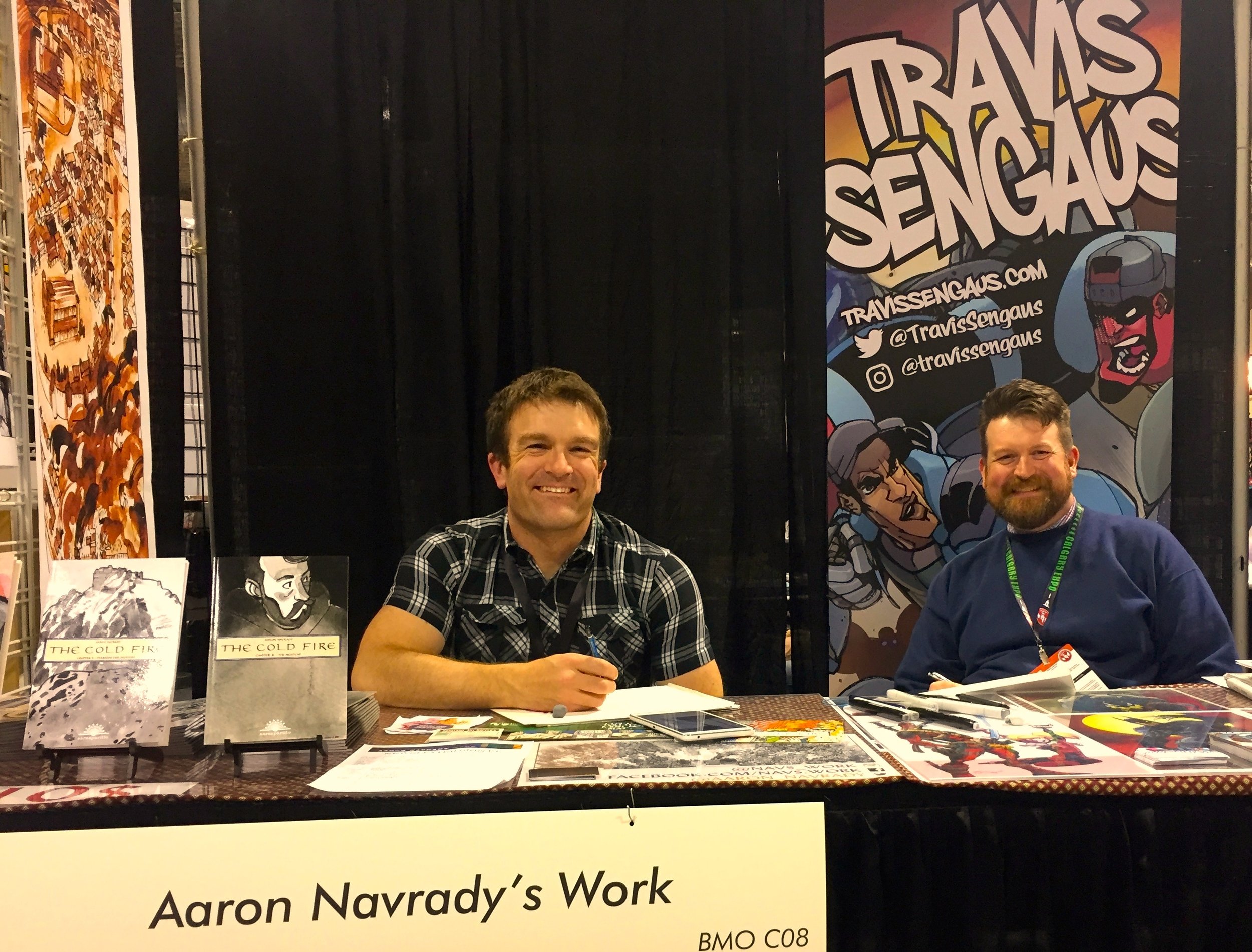 Aaron Navrady & Travis Sengaus - Booth C08 (Photo credit: Chris Doucher/GeekNerdNet.com)