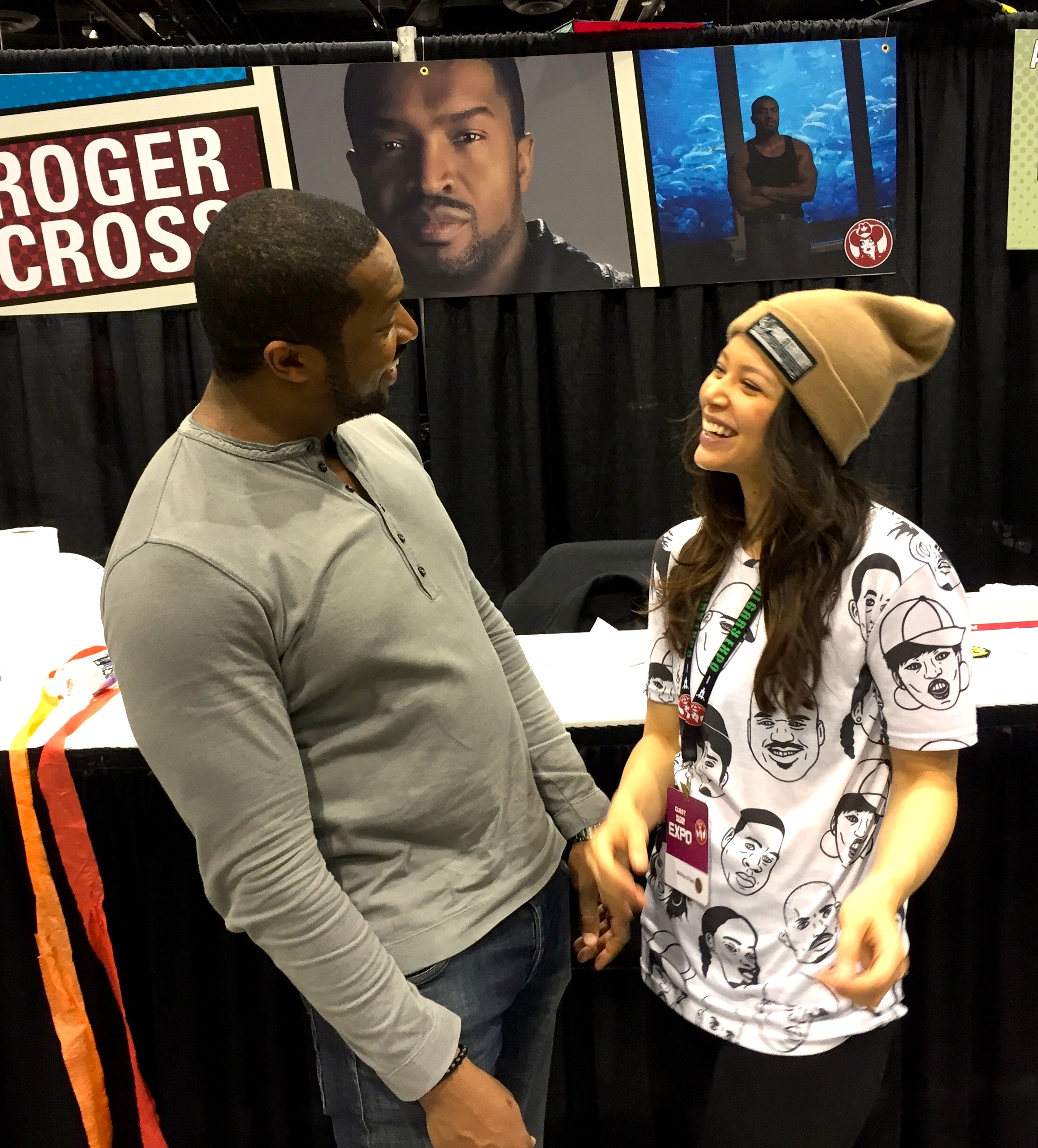 Dark Matter stars Roger Cross and Melissa O'Neil at the 2017 Calgary Expo (Photo credit: Chris Doucher/GeekNerdNet.com)