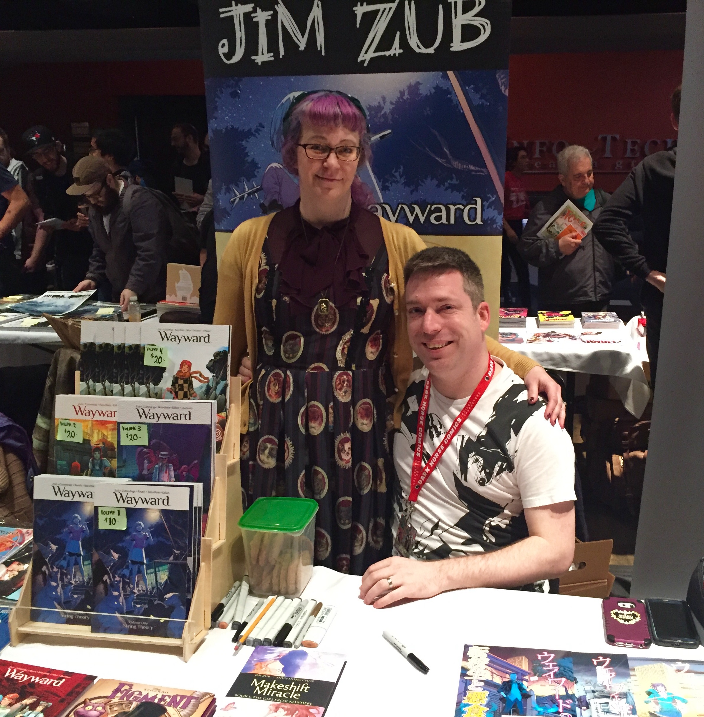 Jim Zub with his wife, Stacy King, at TCAF 2017. ( Photo credit: Chris Doucher/GeekNerdNet.com )
