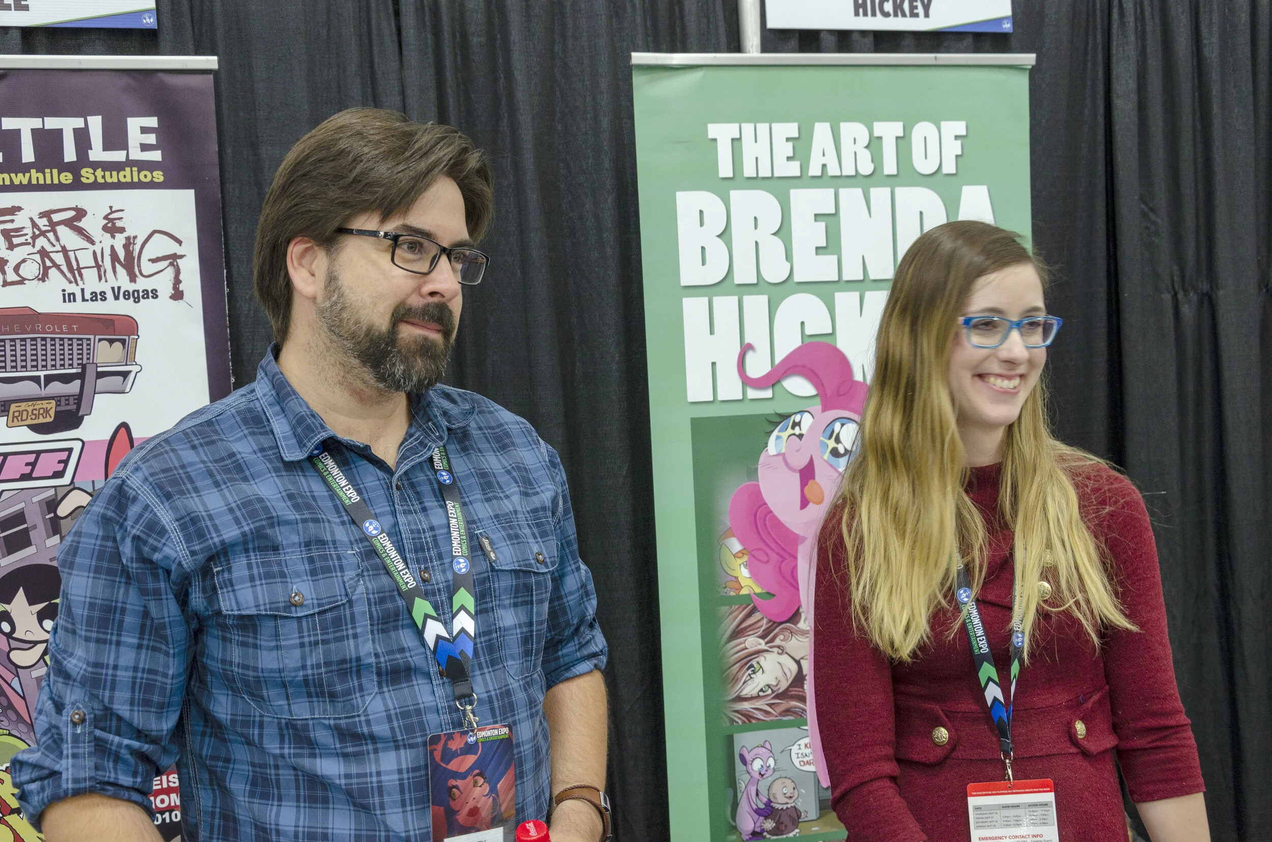 Troy Little and Brenda Hickey at the 2018 Edmonton Expo. (Photo credit: Charles Cousins/GeekNerdNet )