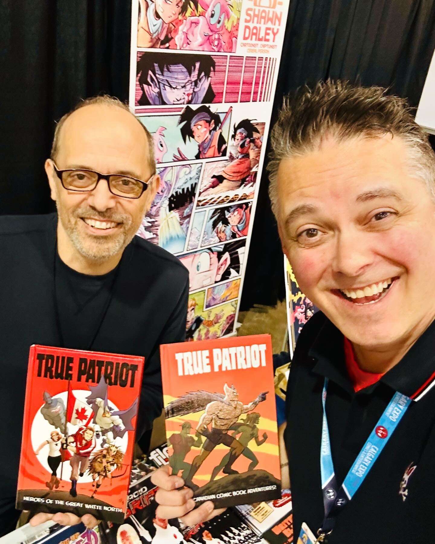 Day 4 at @calgaryexpo delivered the fun. @jackbriglio signed my HC copies of TRUE PATRIOT 1 &amp; 2, interviewed @jim_zub and talked about THE SAVAGE SWORD@OF CONAN and more, Dan Slott signed my copy of DOCTOR WHO: ONCE UPON A TIME LORD, interviewed 