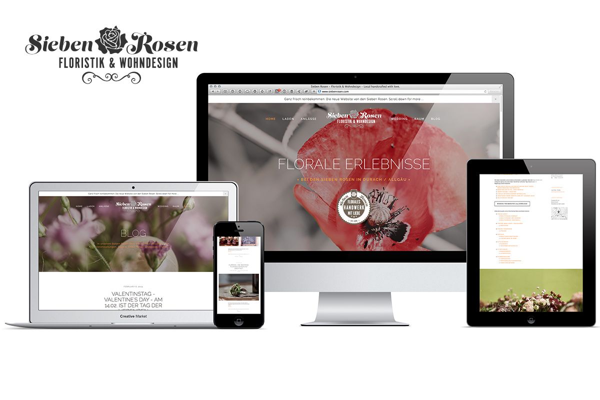 Die neue Sieben Rosen Website mit Responsive Design