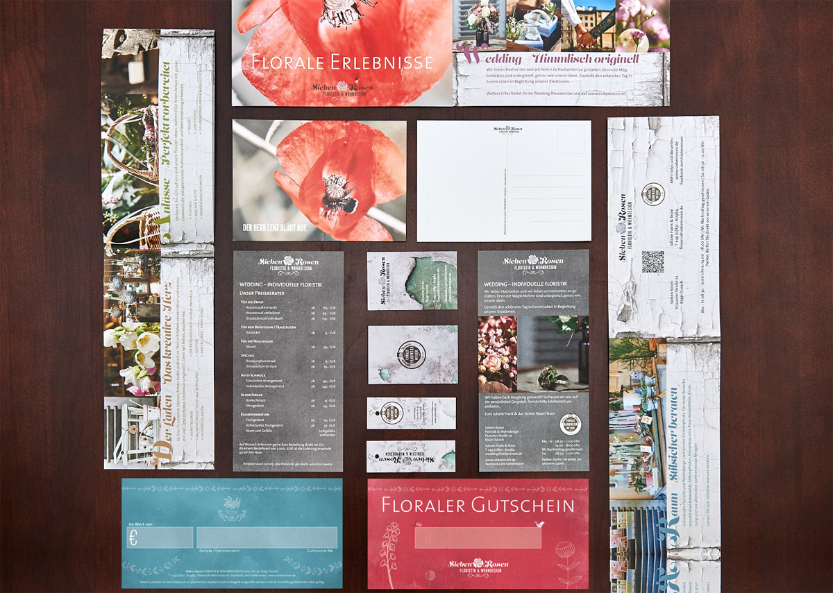 Das neue Erscheinungsbild der Sieben Rosen. Gestaltung: DIE NEUE SPINNEREI Fotografie: Lux Larson PHOTOGRAPHY