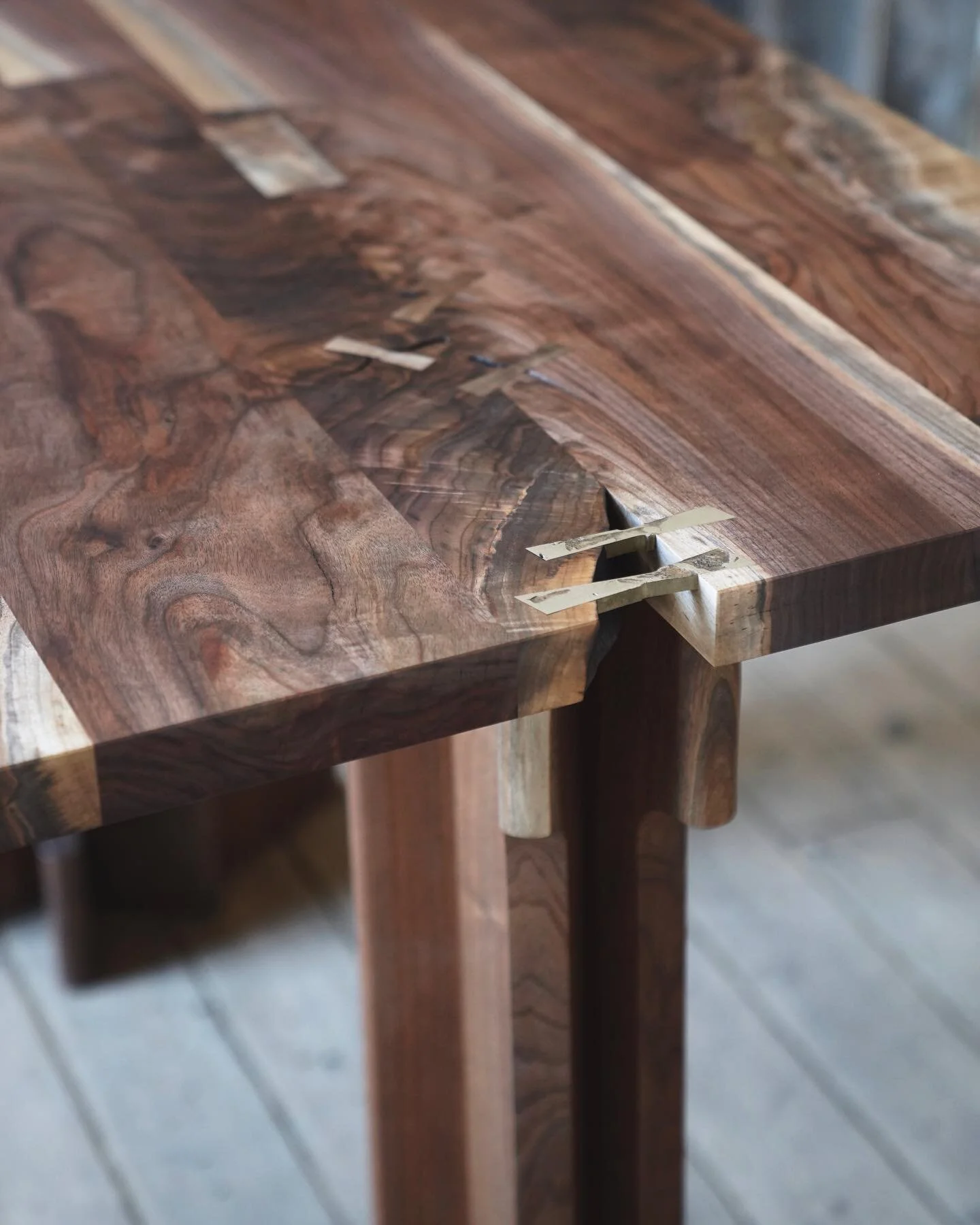 the  A L C O A  table
black walnut &bull; cast bronze 

&gt;&gt;&mdash;-&gt; dm for sizing &amp; price 
also: please vote 🗳