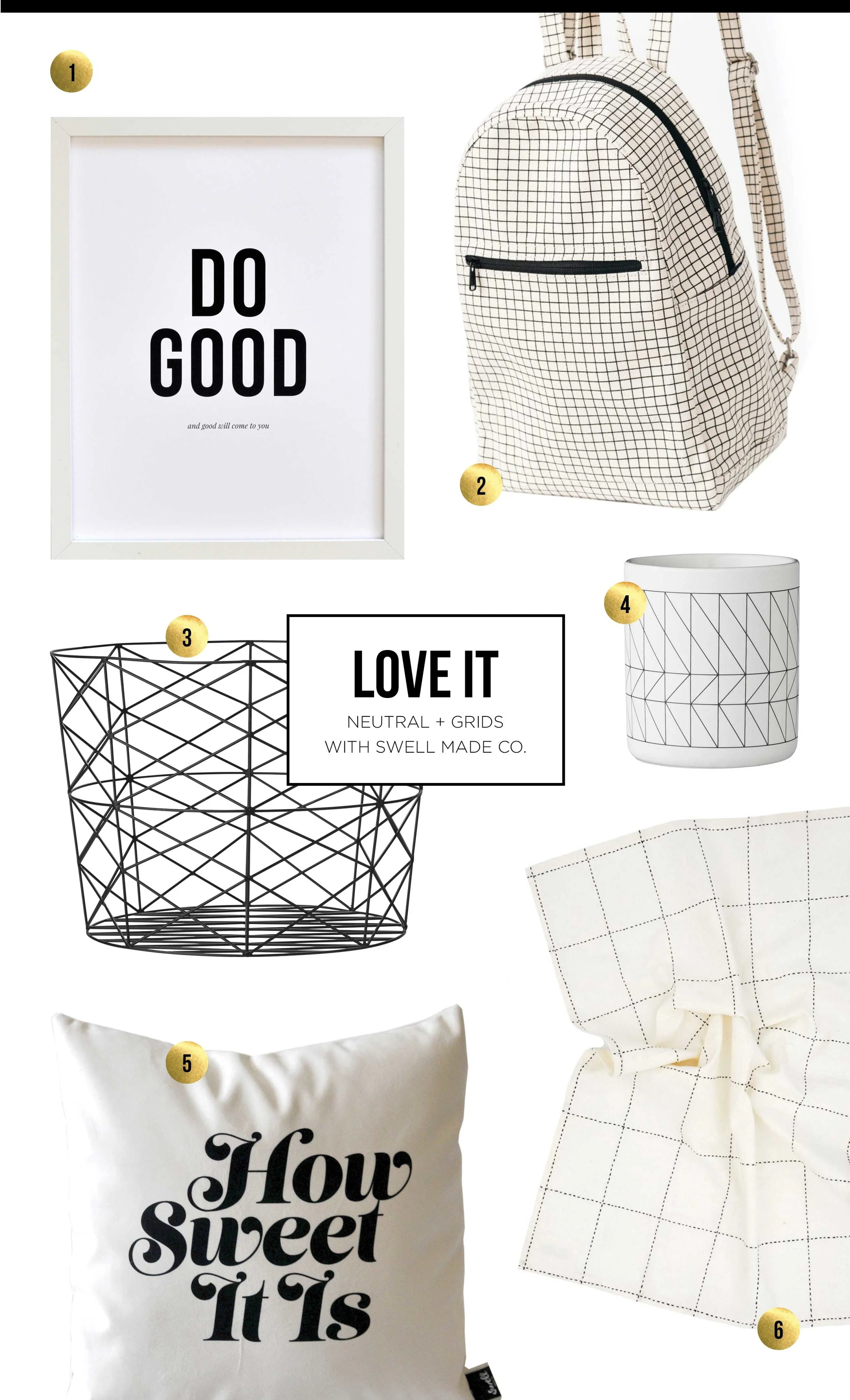 LOVE IT - Neutral Palette + Grid Patterns with Swell Made Co.