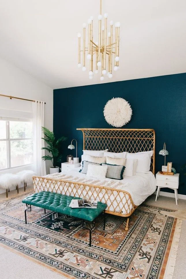  Bohemian master bedroom reveal by Ave Styles. 