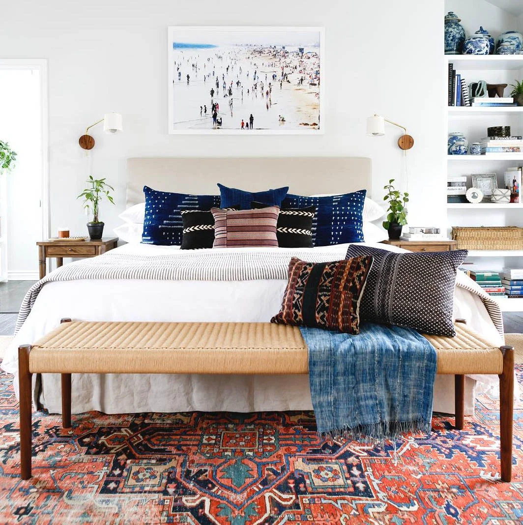  Bohemian bedroom by Katie Hodge Design. 