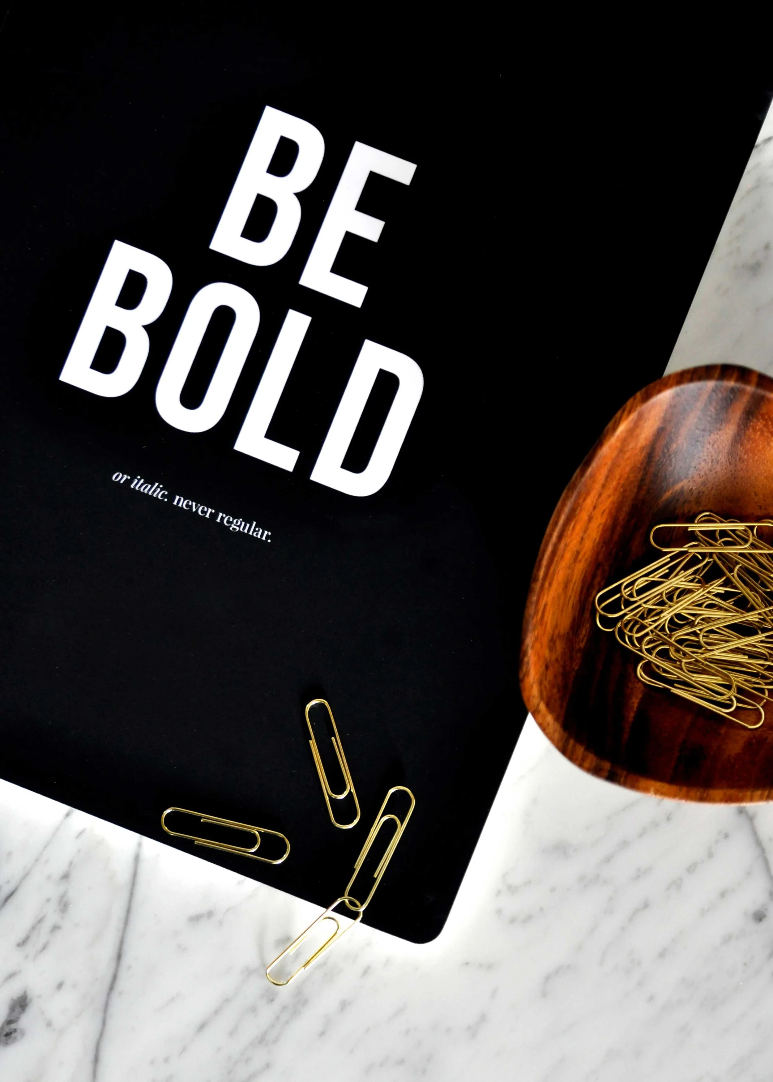 Be Bold Journal detail. 48 dot grid pages ready to be filled with bold ideas. By Swell Made Co.