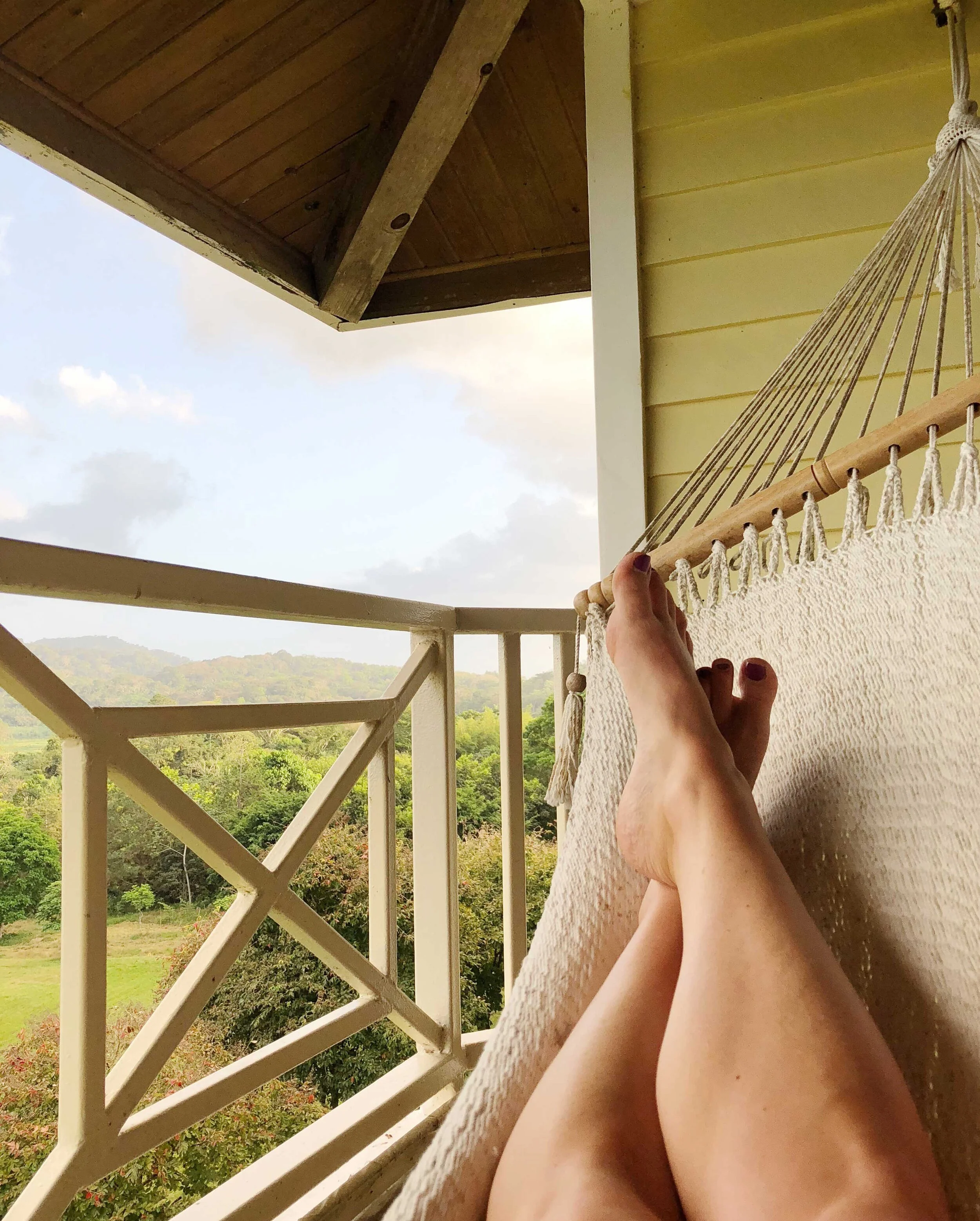 Swell Guide to Panama. Relaxing in a Hammock at Gamboa. Photo by Lesley Robb.