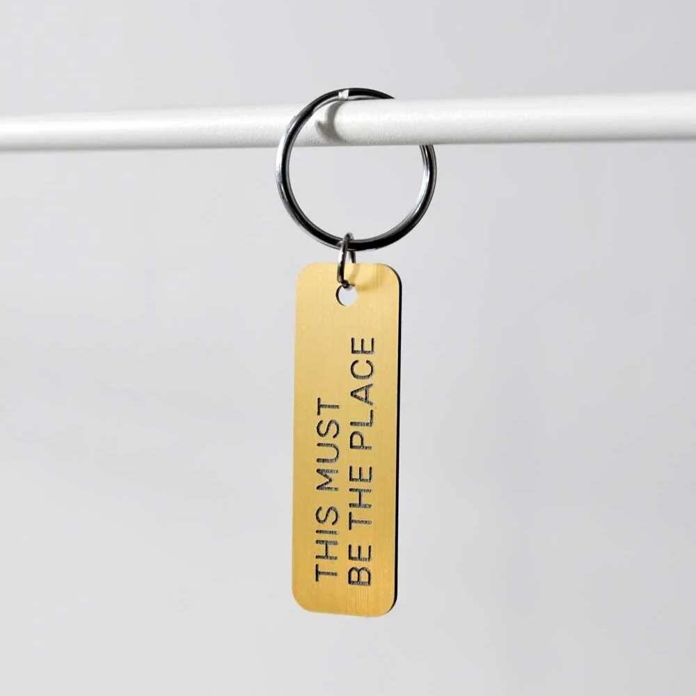 This Must Be The Place - Gold Keytag