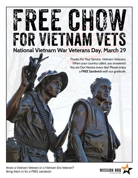 National Vietnam War Veterans Day - Free Sandwich