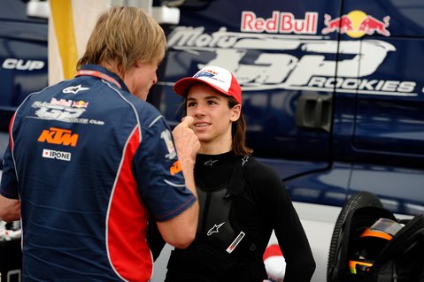 The only America racer in this years MotoGP Rookie Cup at 14 years old.