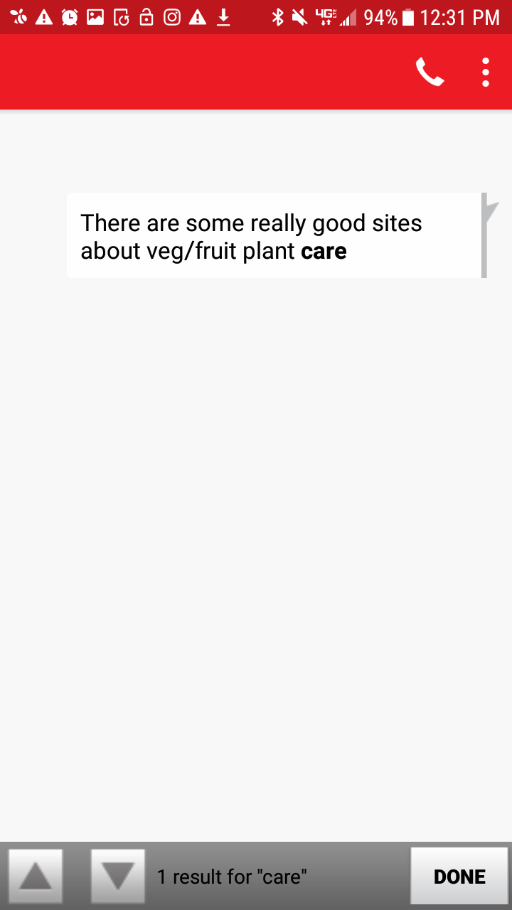 Search for “care” in SMS #3.
