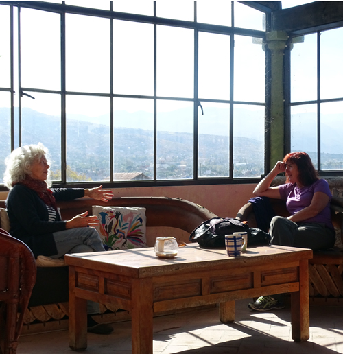 It didn't take long for Katharine and I to be engulfed in an interesting conversation, high above San Miguel de Allende in their rooftop space.