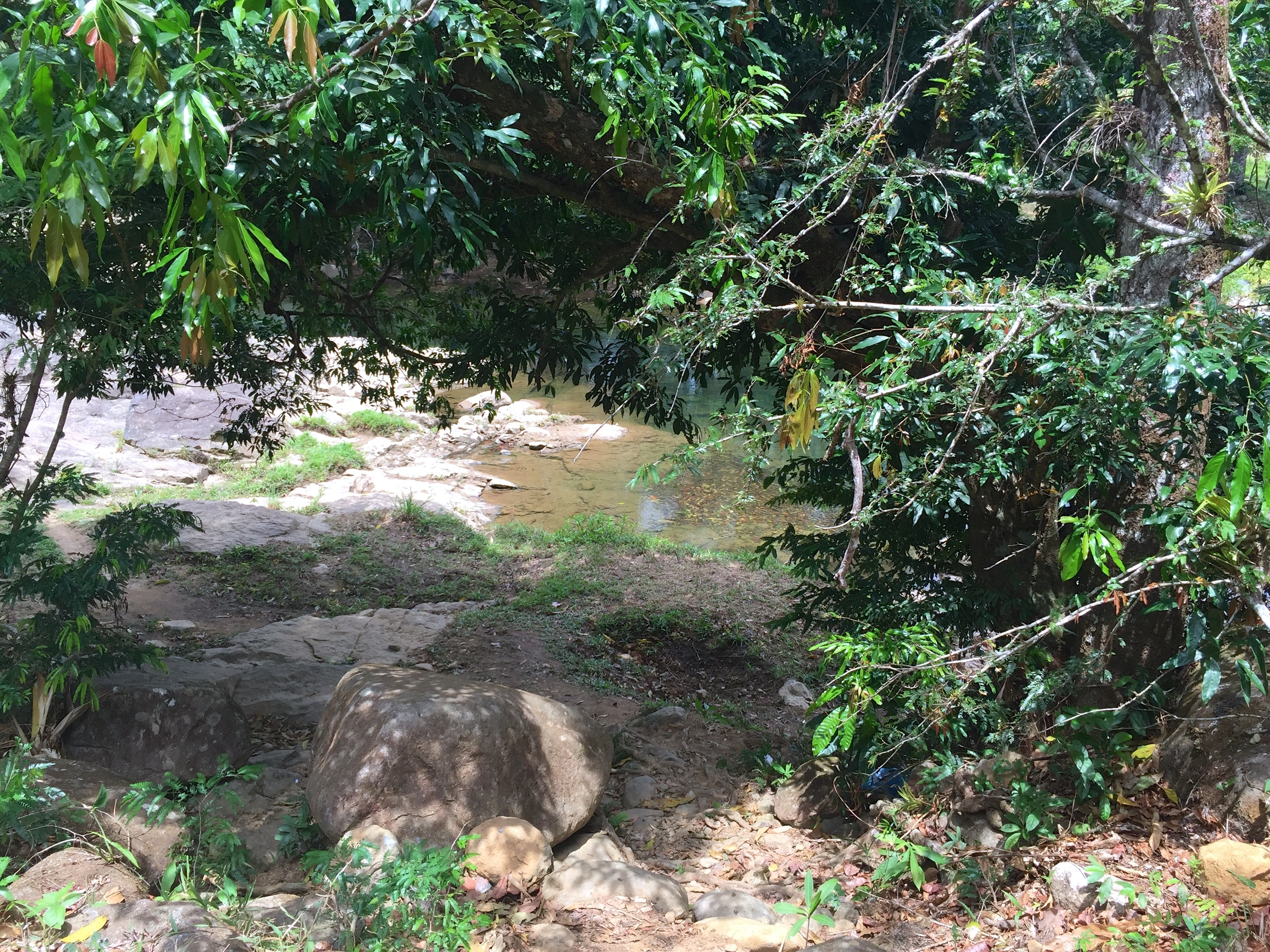 My first glimpse of the swimming hole.