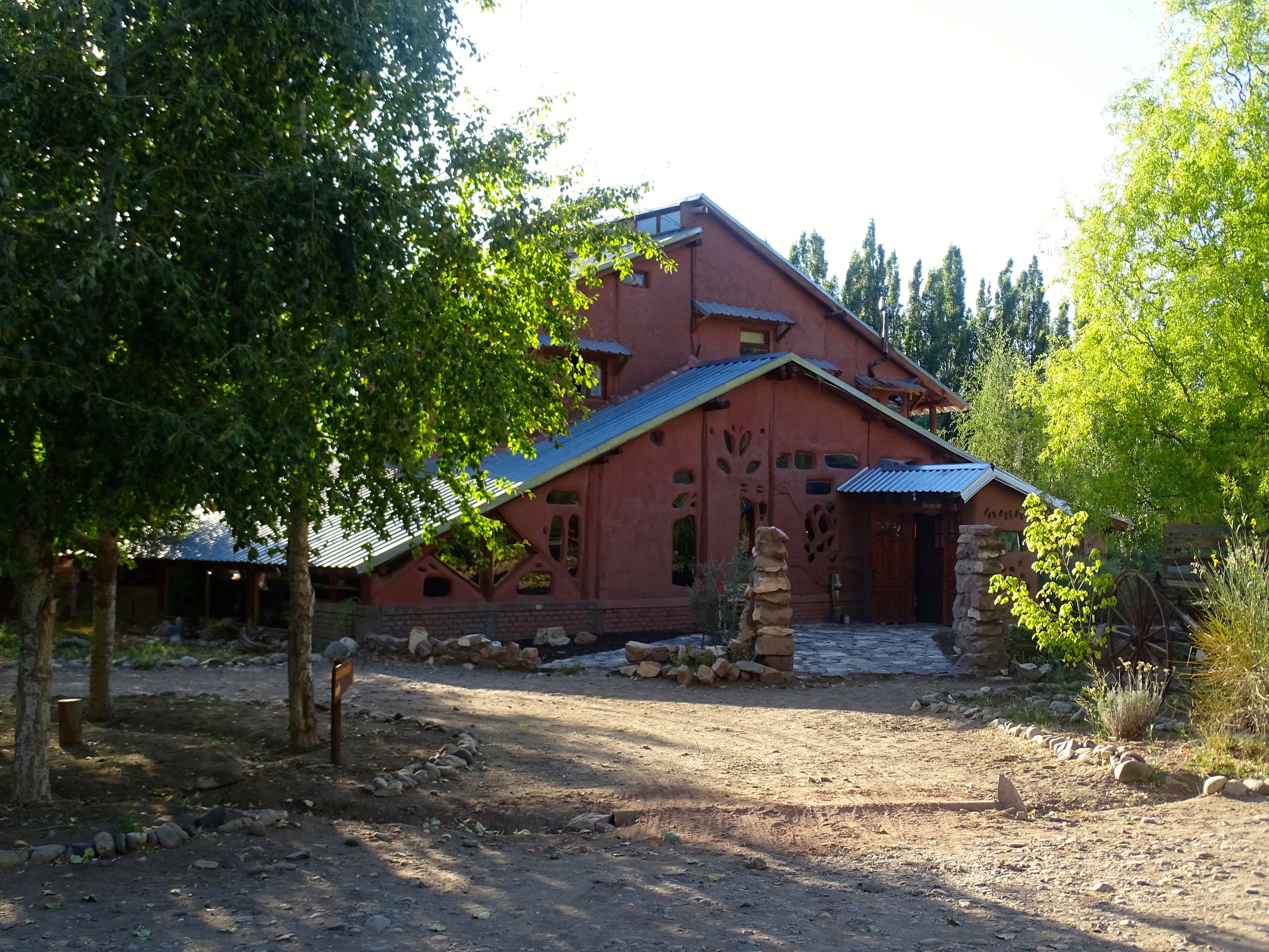 The swing-set is just to the right of our countryside Eco Hostel.