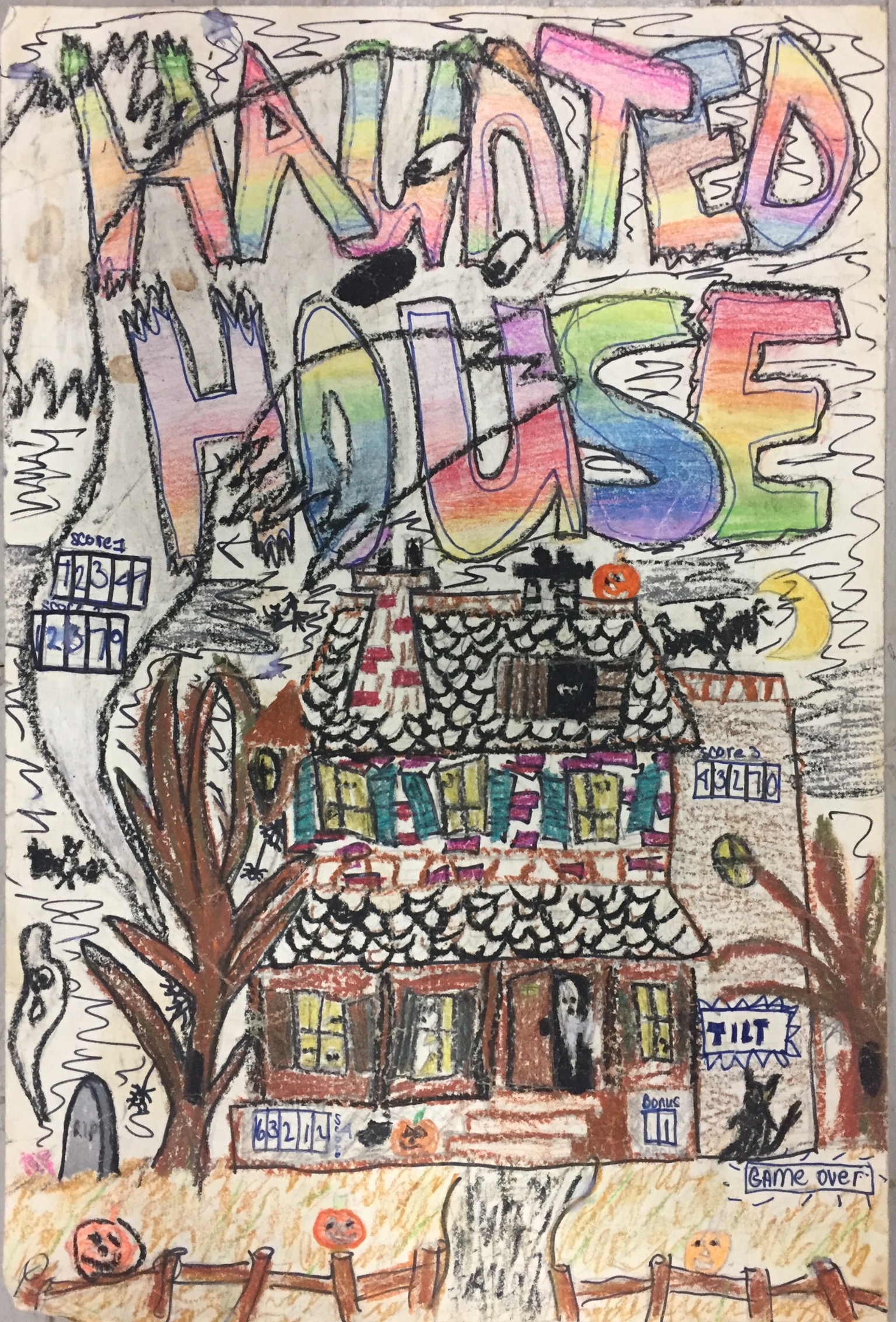 Haunted House Drawing from Paul's Childhood