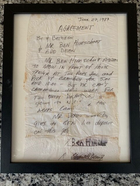 Ben’s First Contract from 1987