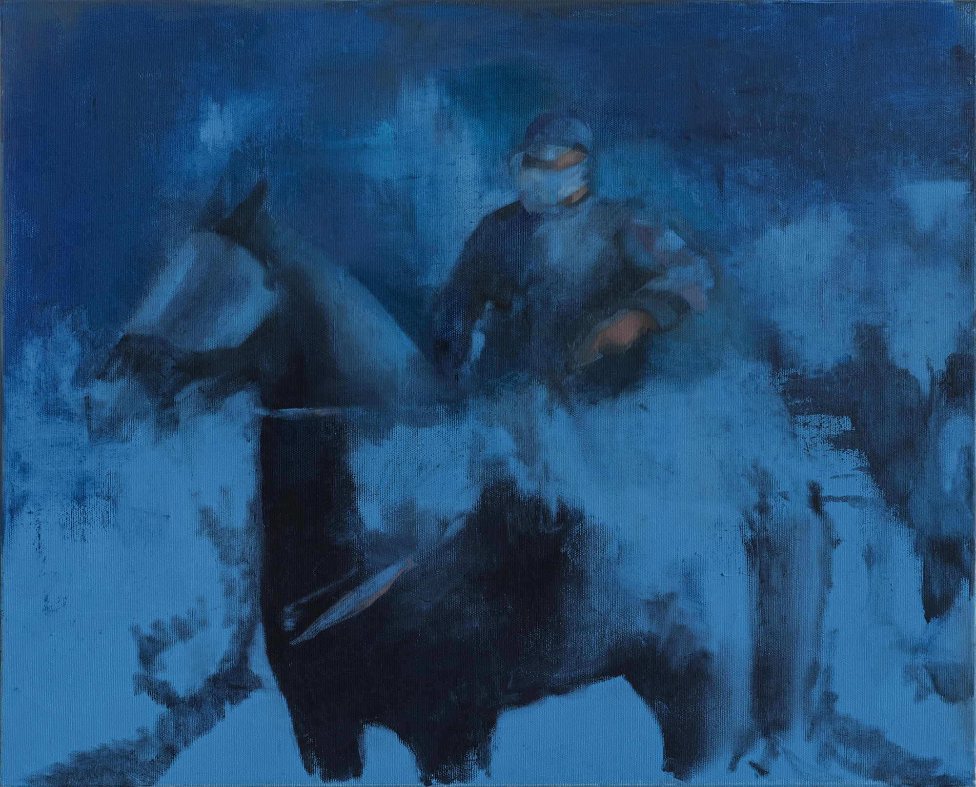 Horse in Blue (SOLD)