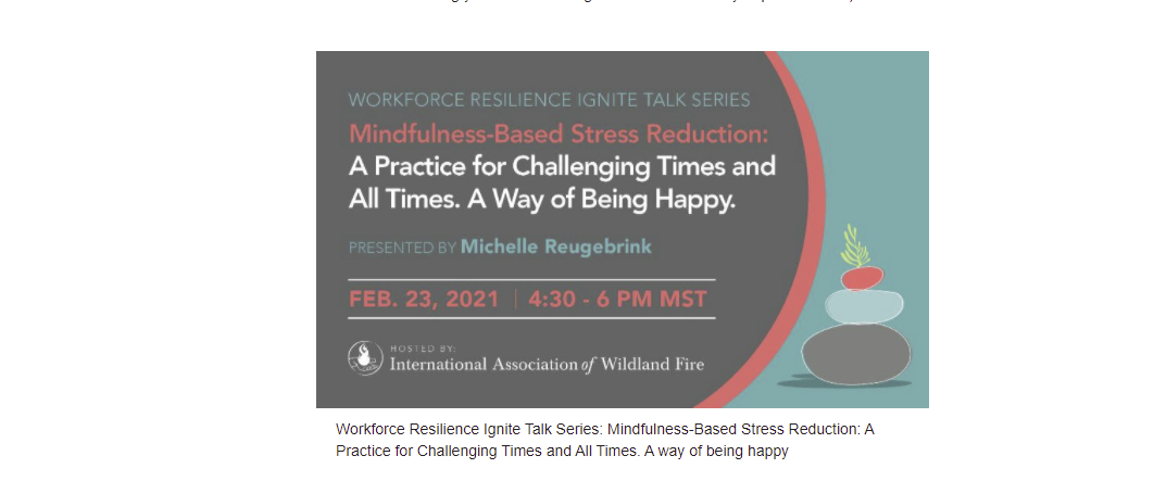 IAWF Workforce Resilience Ignite Talk Series: Mindfulness-Based Stress Reduction Virtual Event