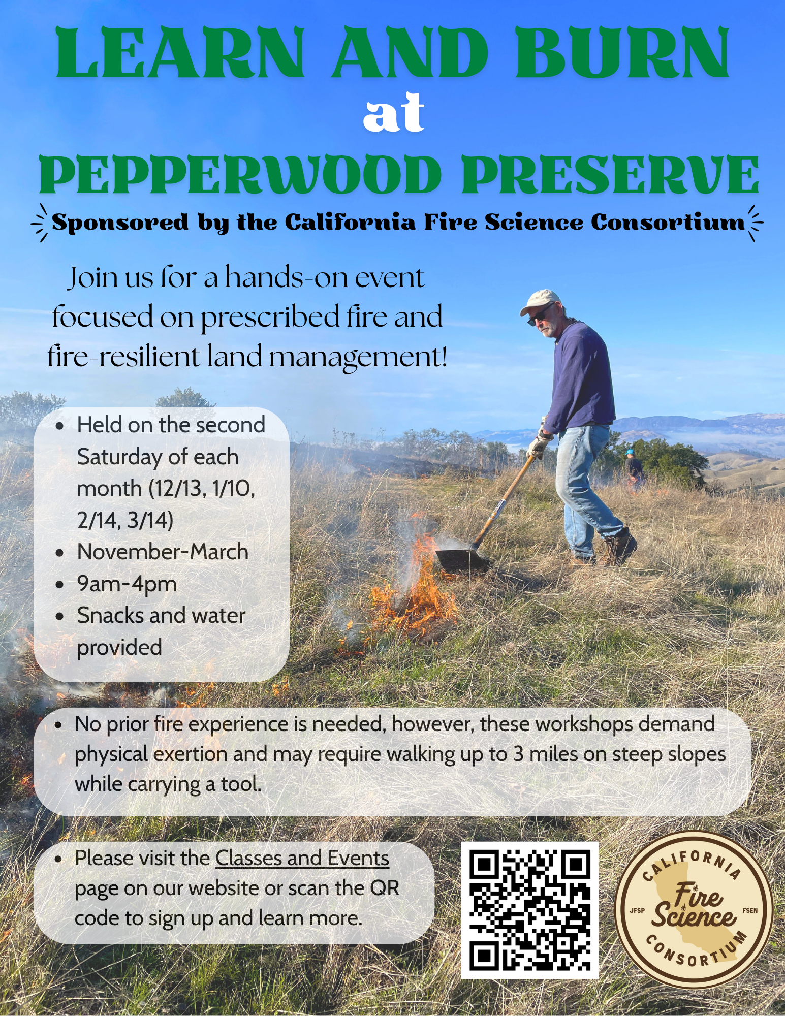 Learn and Burn at Pepperwood Preserve