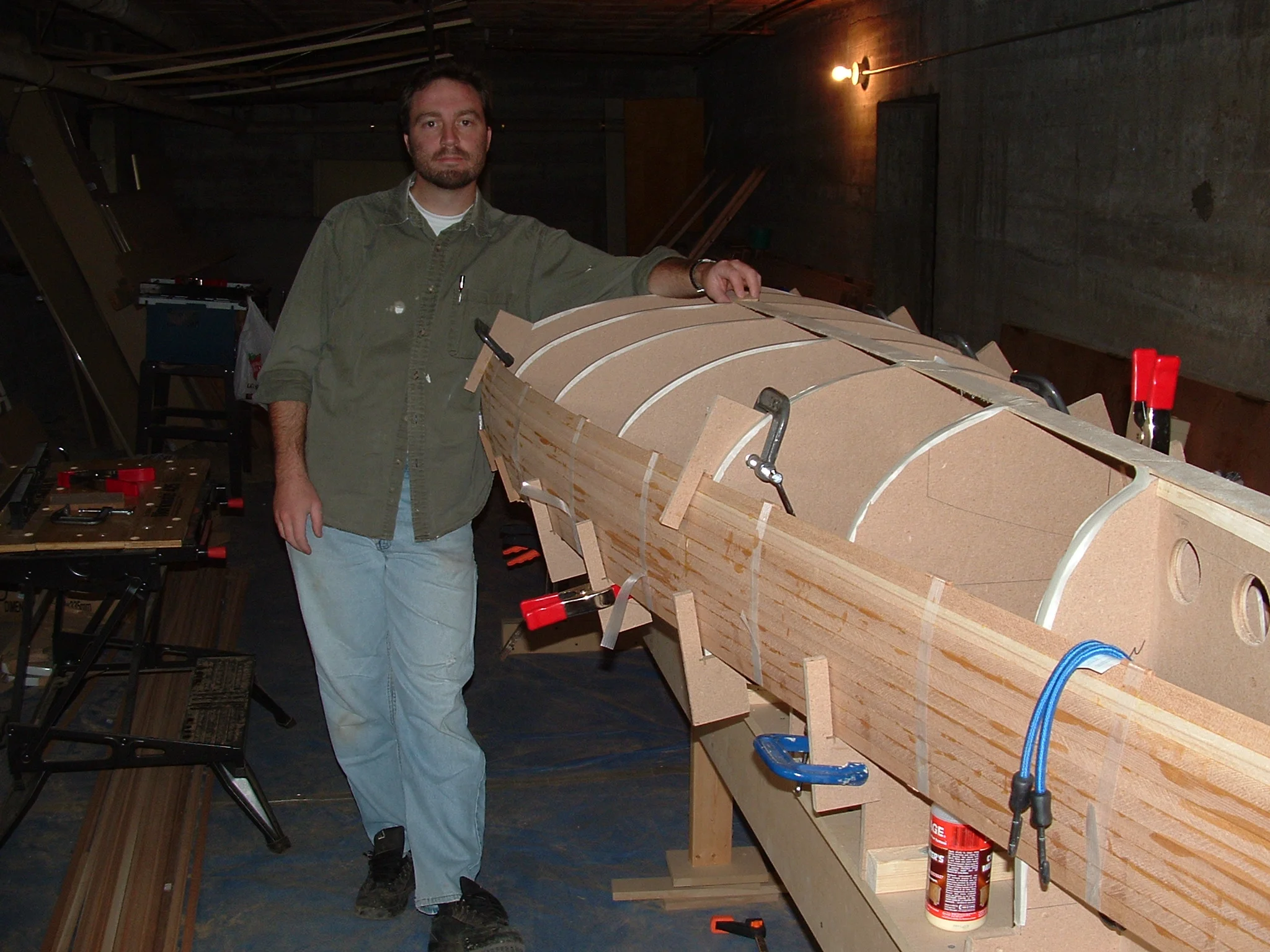 Canoe building selfie