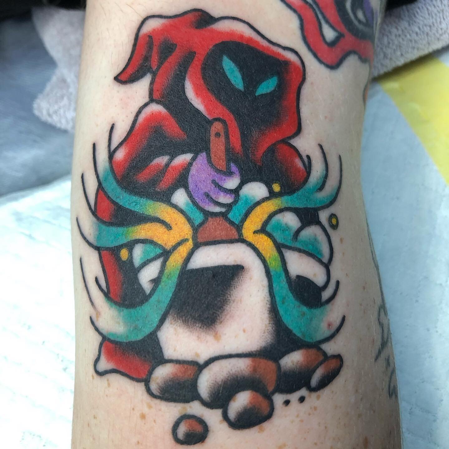 Cauldron ghoul for Ferg, thanks for picking another fun one!
DM for tattoos @houseofdaggerstattoo