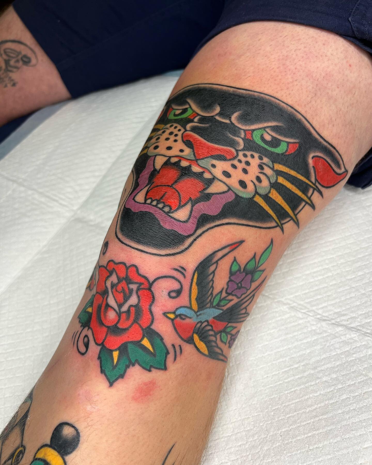 couldn&rsquo;t get a great photo of this one, had heaps of fun with some drawn on filler too. Thanks Brodie for all your effort over the last few days 🙏🏼
(Panther done on Tuesday)