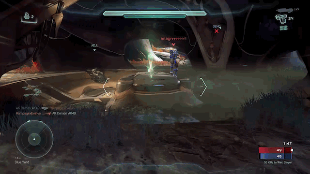 You can do things in Halo 5 that you couldn't do in other Halo games, like "ground pound" and "win a multiplayer match".