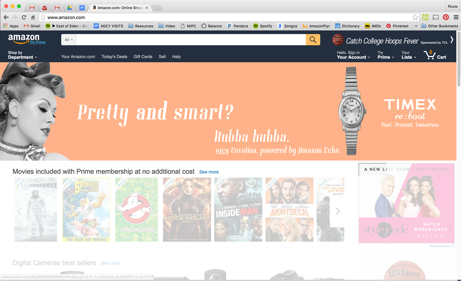 Banner ad placement within the Amazon ecosystem