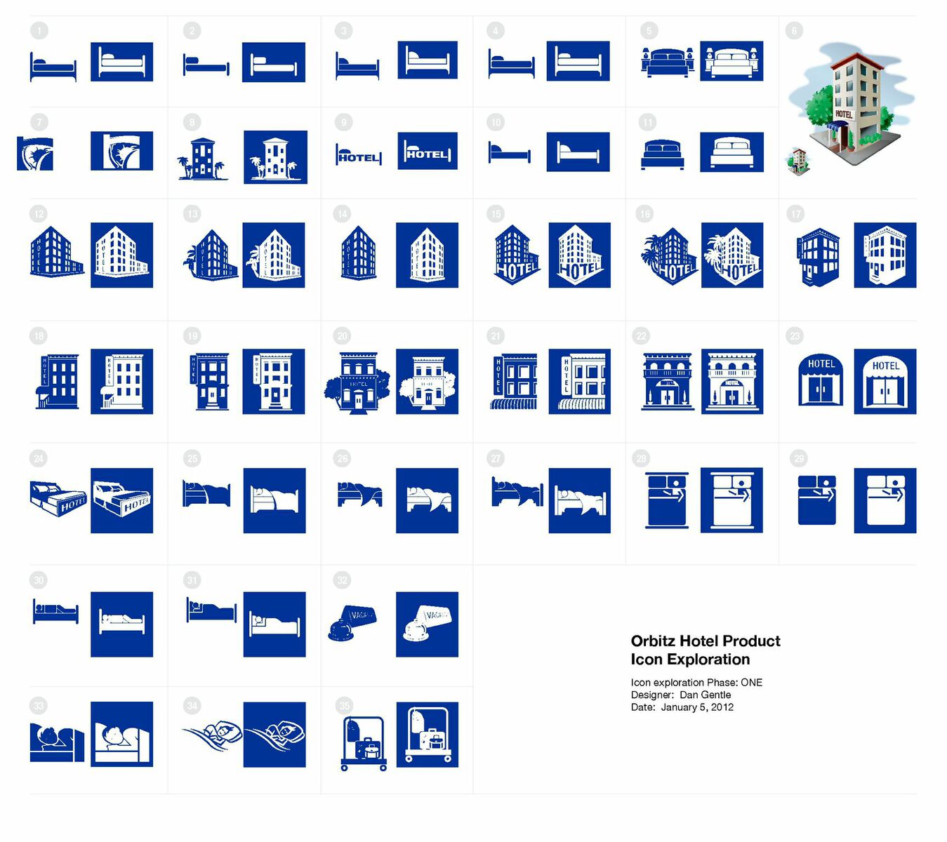 Hotel Product Icon Exploration