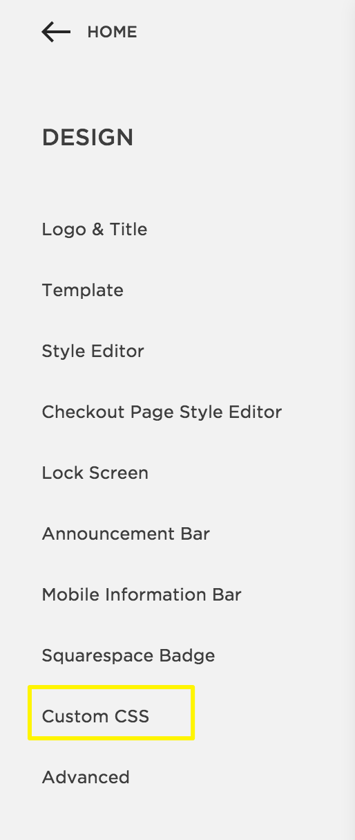 See the full Squarespace guide for CSS here .