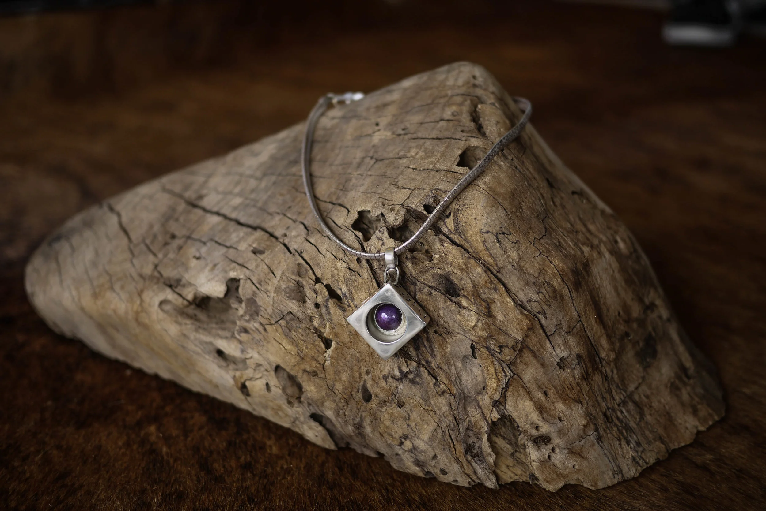 Silver Ruby Pendant