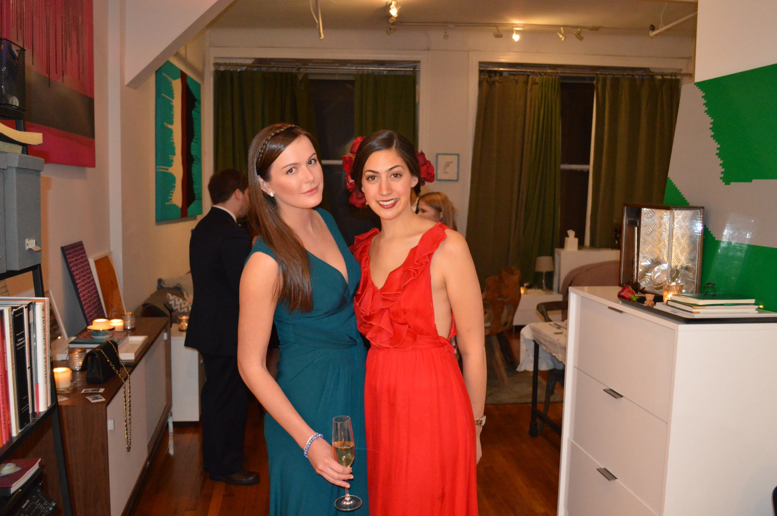 Me, dressed up like a Hallmark Valentine, and dear friend Lucy Demery.