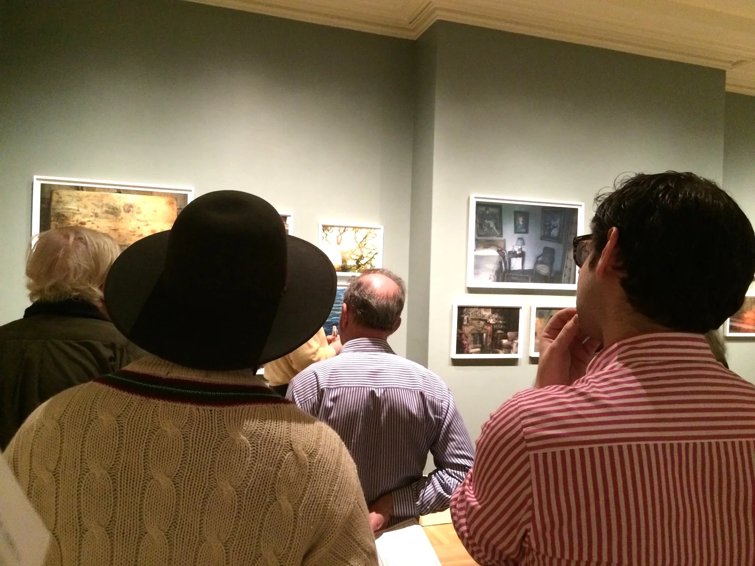 Ryan Matzner and George Kailas on the tour of Annie Leibovitz's Pilgrimage exhibition.