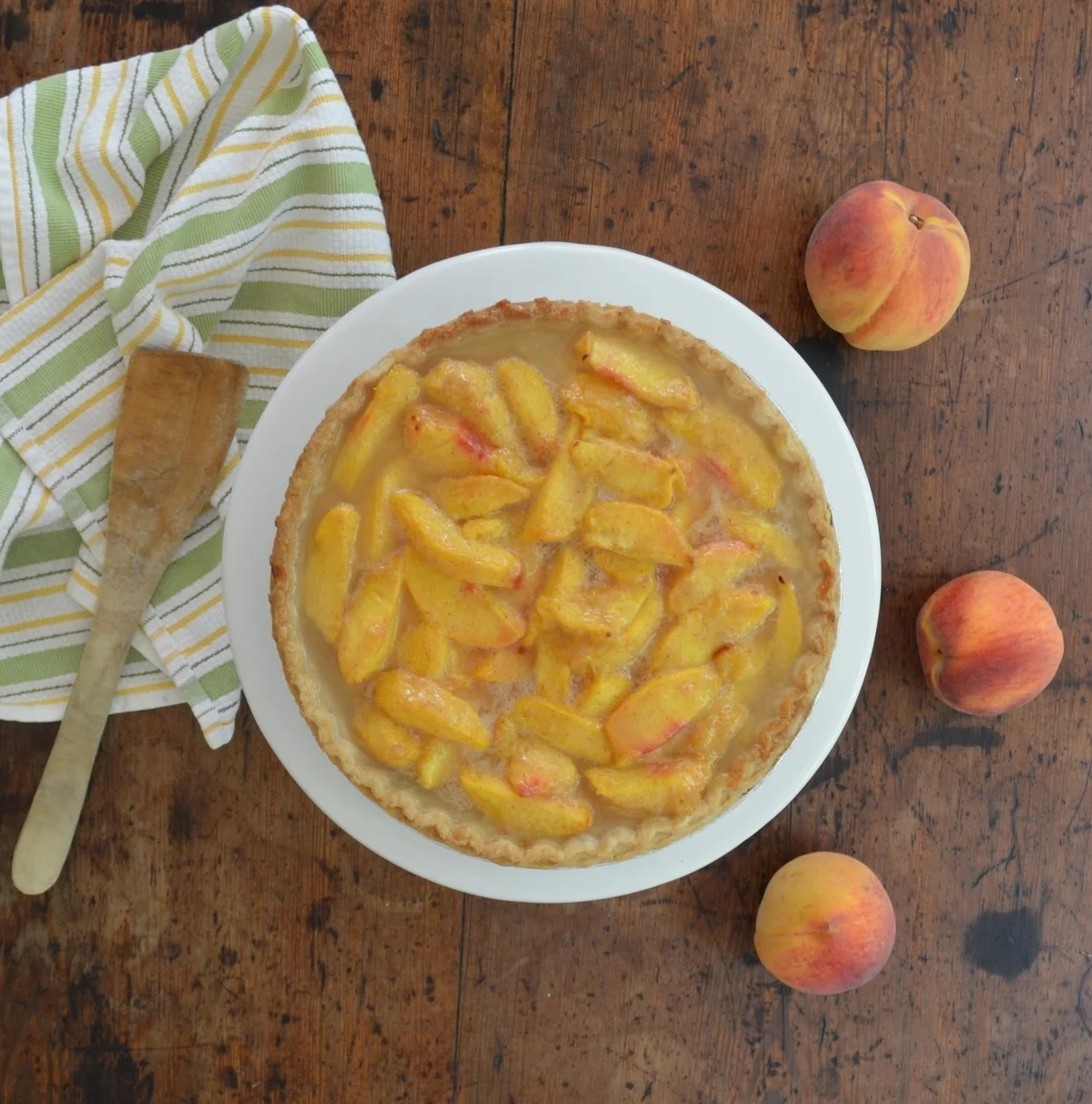 Peach pie with Long Island peaches
