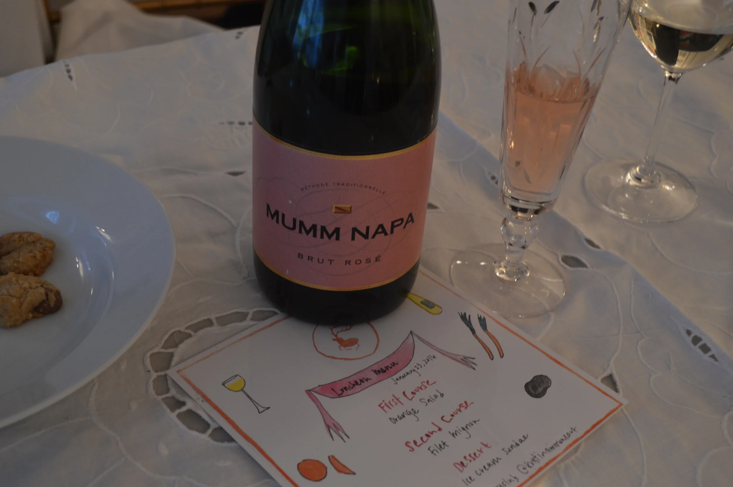 Cookies and Mumm Napa rosé. A great pairing!